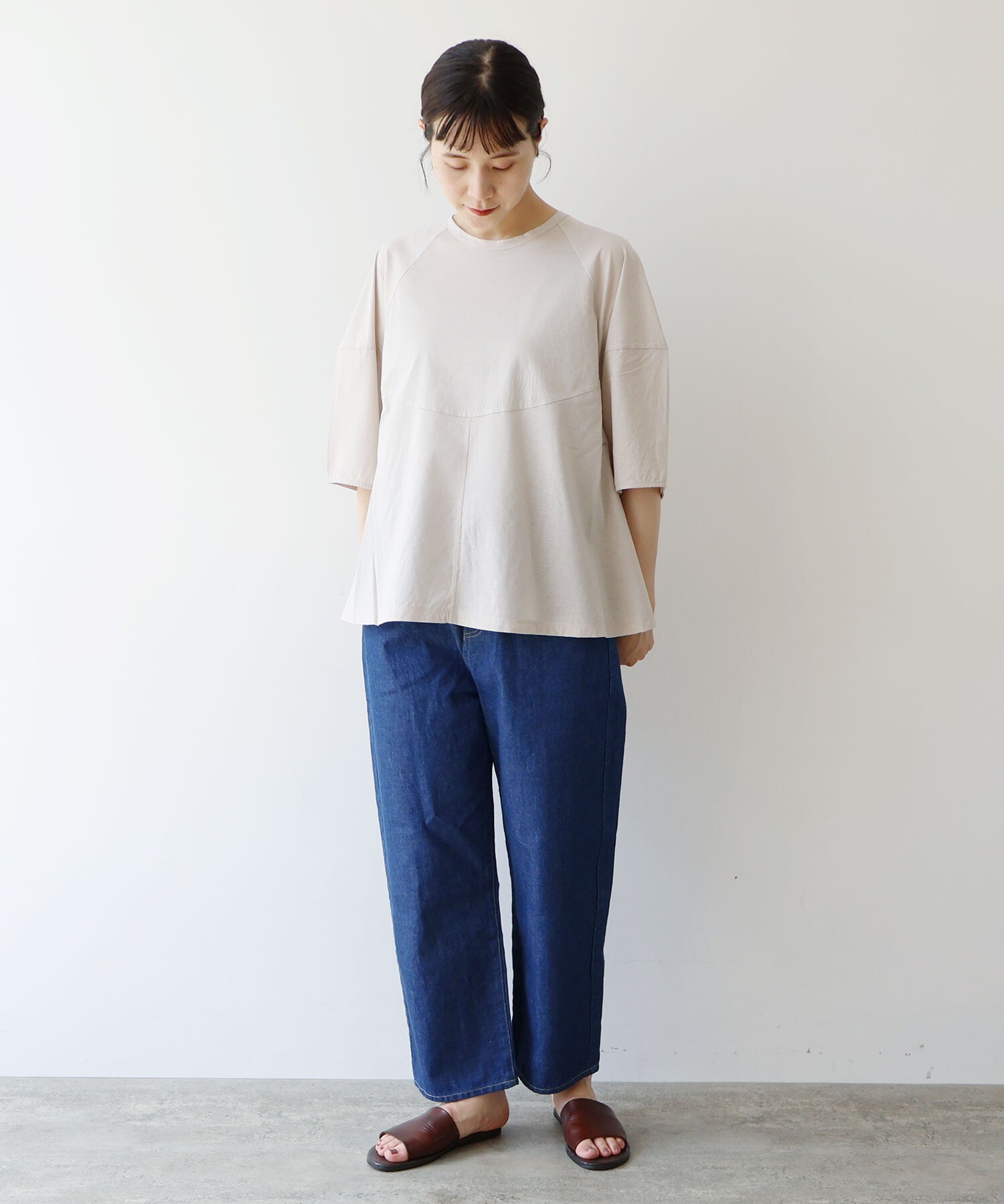 新品✨リヴドロワ　さらっと着やすい　ドライコットンジレ　プルオーバー　ブラック さらっと着やすい】ドライコットンジレプルオーバー | RIVE