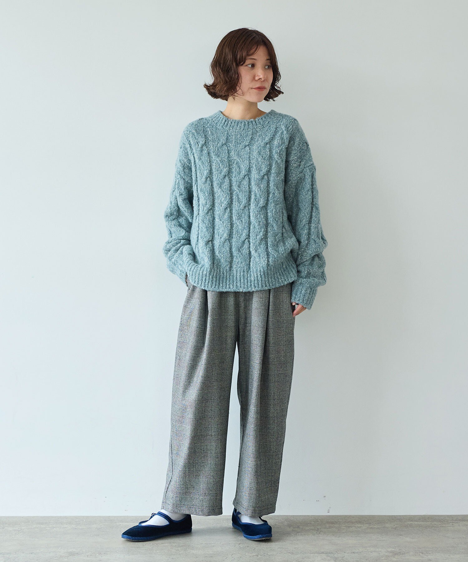 AMBIDEX Store ○malibo mix ウール アラン編みプルオーバー(F チャ): yuni