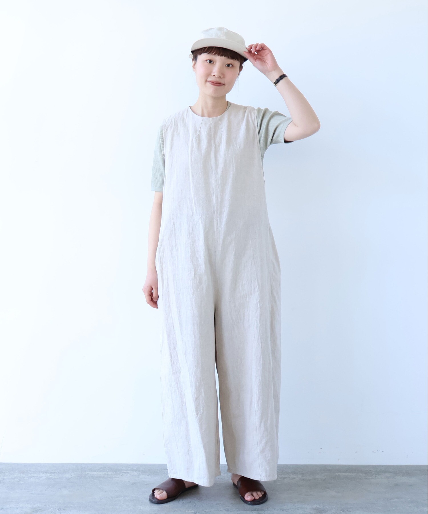 AMBIDEX Store 高密度Cotton/Linen オールインワン(M クロ): yuni