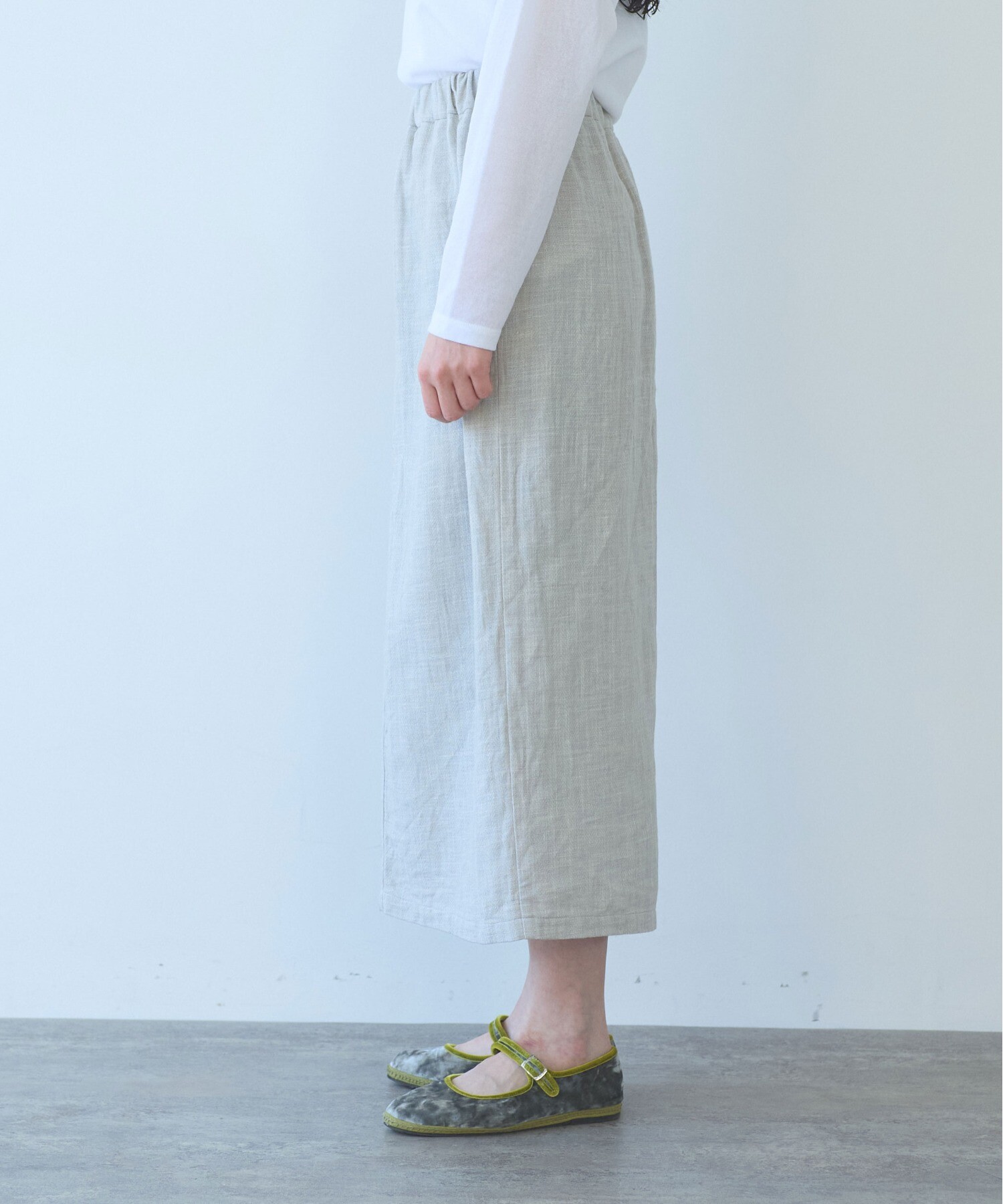 AMBIDEX Store 【予約販売】Hemp/C heringbone tight gum スカート(F