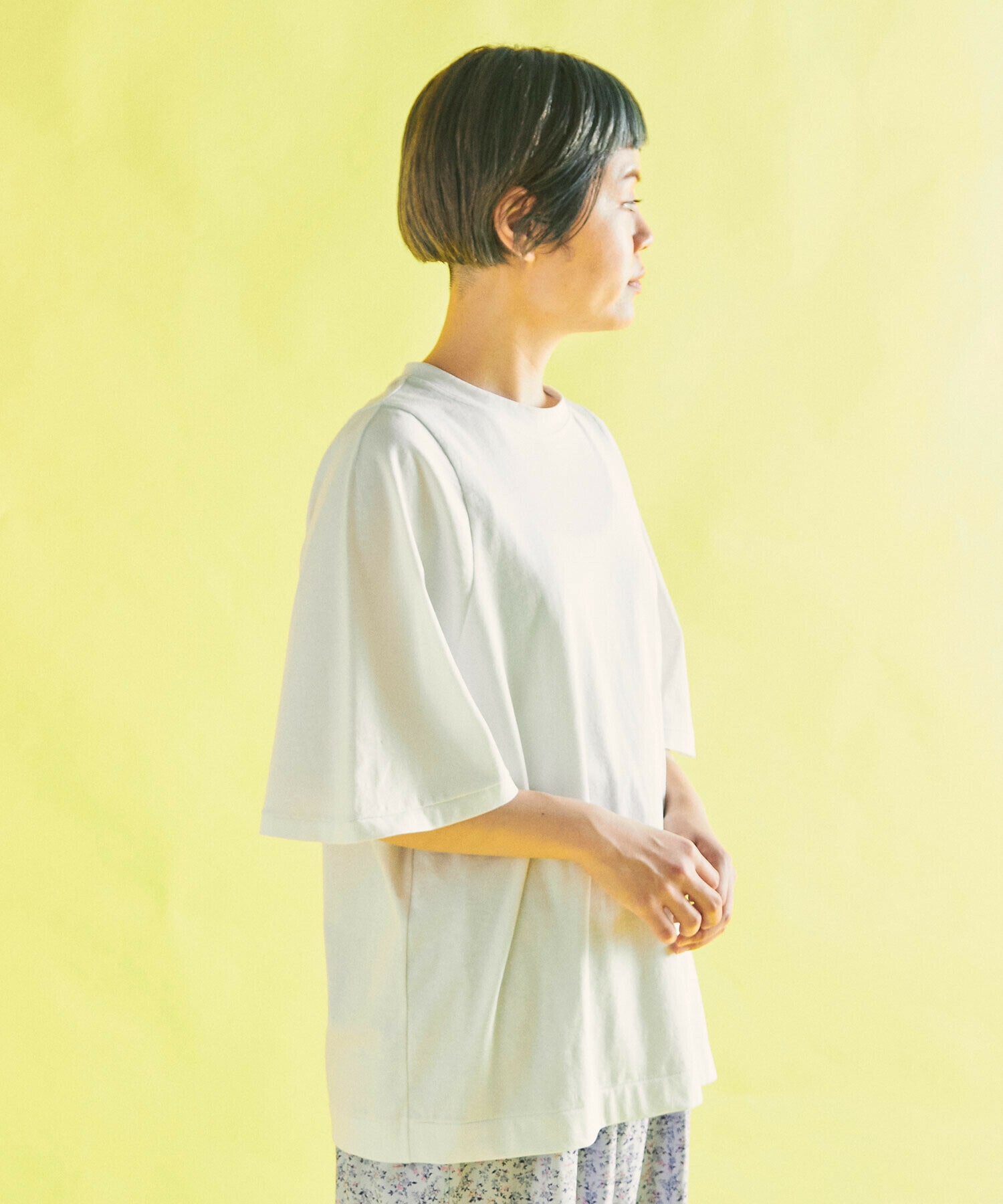 AMBIDEX Store △○ハイト天竺 BELL T-シャツ(F SV WHITE): FLAT