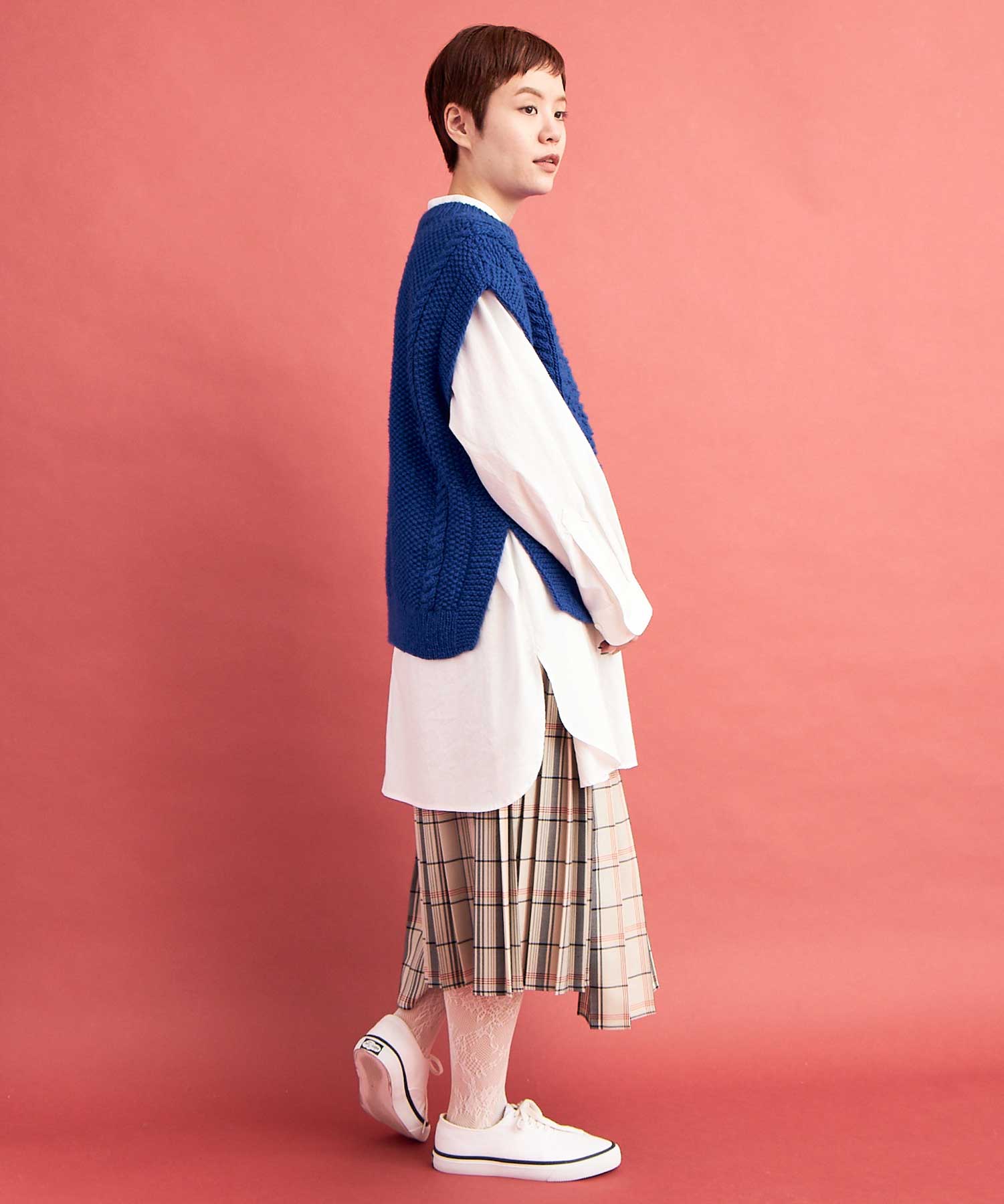 AMBIDEX Store ○PERU HANDKNIT ベスト(F LIGHT GREY): FLAT-cic