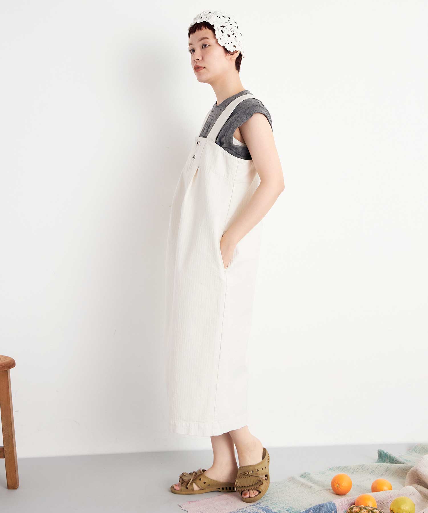 AMBIDEX Store ○へリンボン顔料 tube jumper スカート(F GREY): buoybuoy