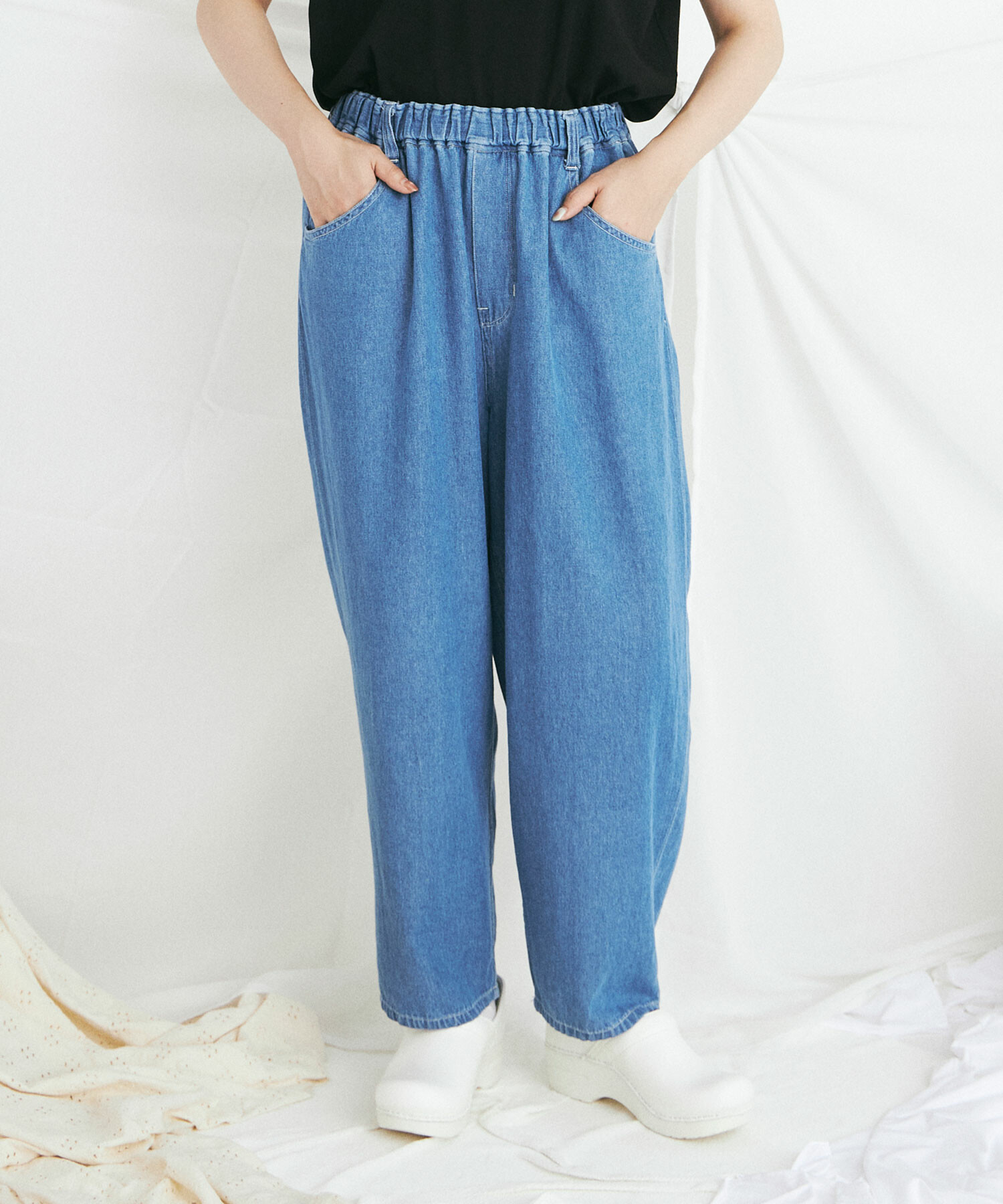 buoy buoy　ROPE DENIM 5pocket EASY パンツ AMBIDEX Store ROPE DENIM 5pocket EASY パンツ(F INDIGO): buoybuoy