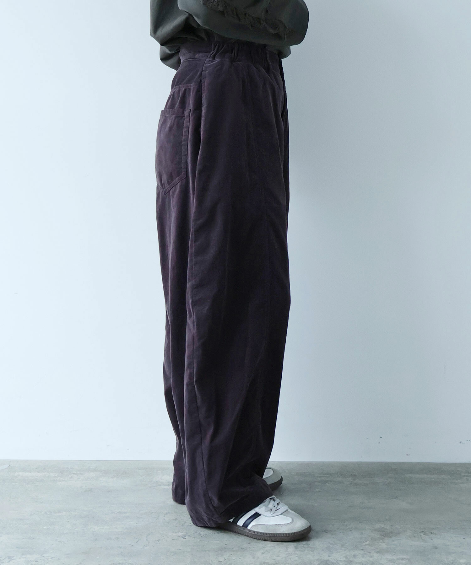 ＹUBO商品です AMBIDEX Store ○スラブ別珍 製品染 CURVE パンツ(F SKY): buoybuoy