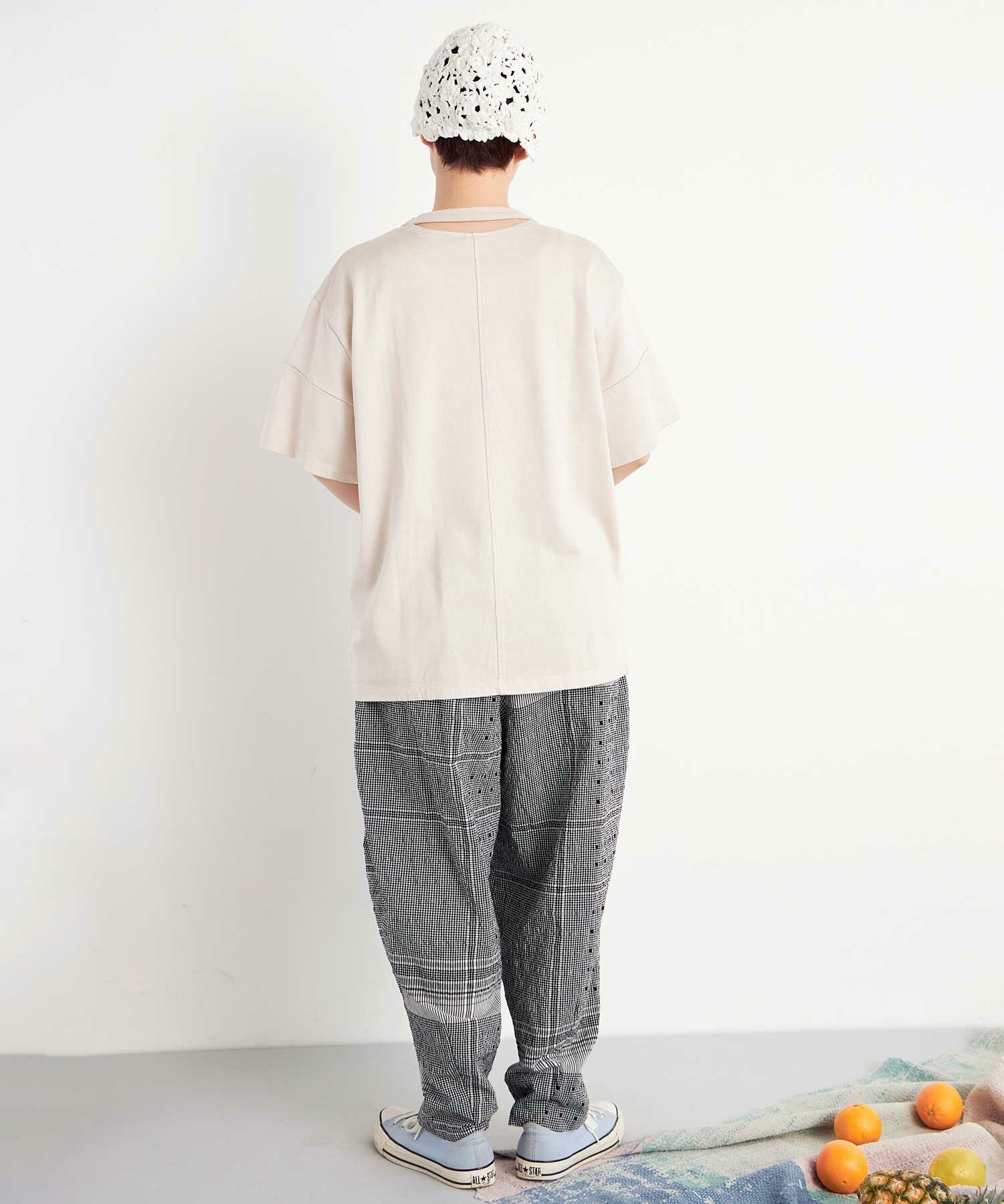 DANGOです AMBIDEX Store △○DANGO DOT ギンガム パンツ(F WHT/BLACK