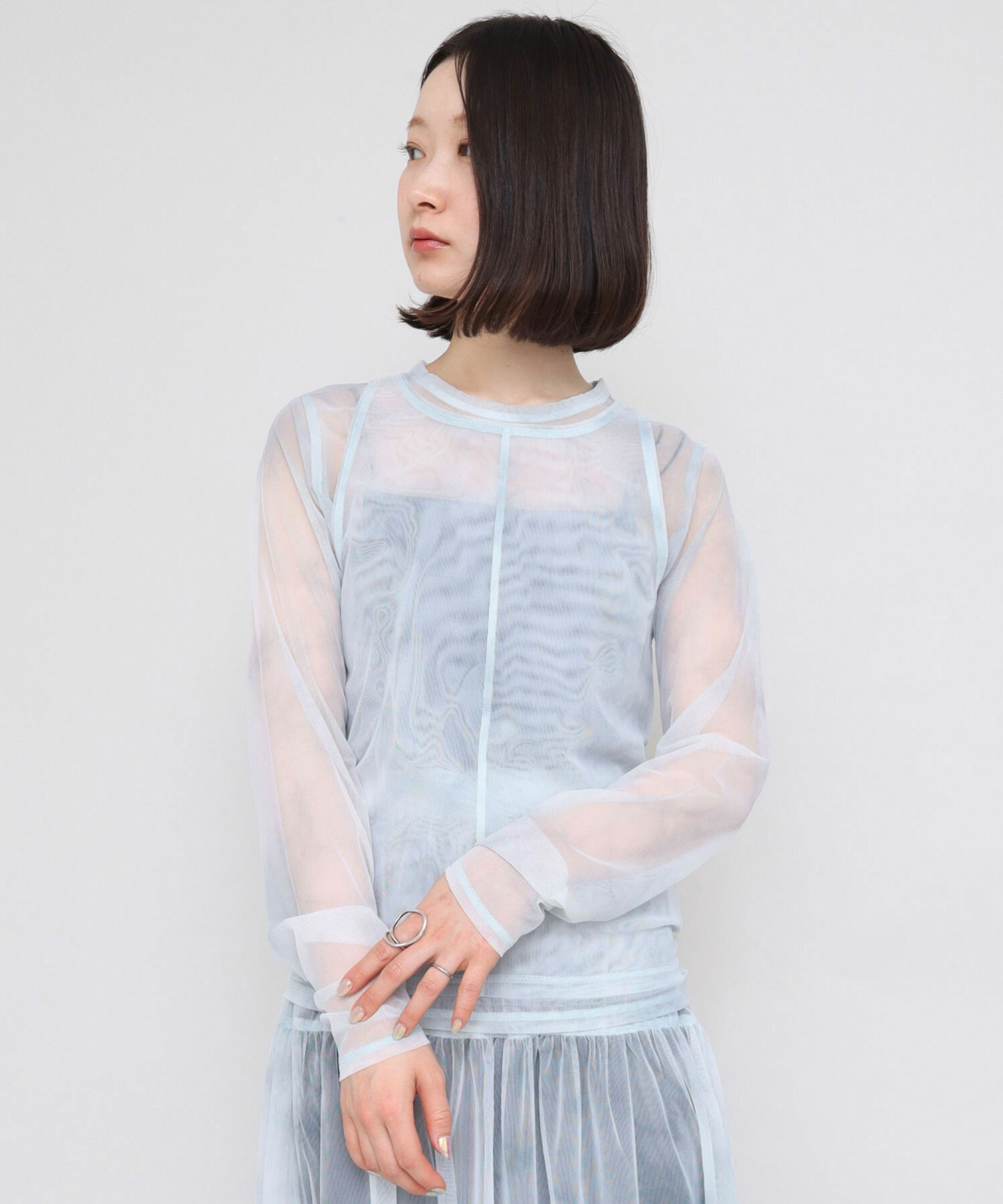ロゴJQショートニット(M BLUE): トップス｜PMbox P&M OFFICIAL ONLINE STORE (ピーエムボックス  ピーアンドエム公式オンラインストア)