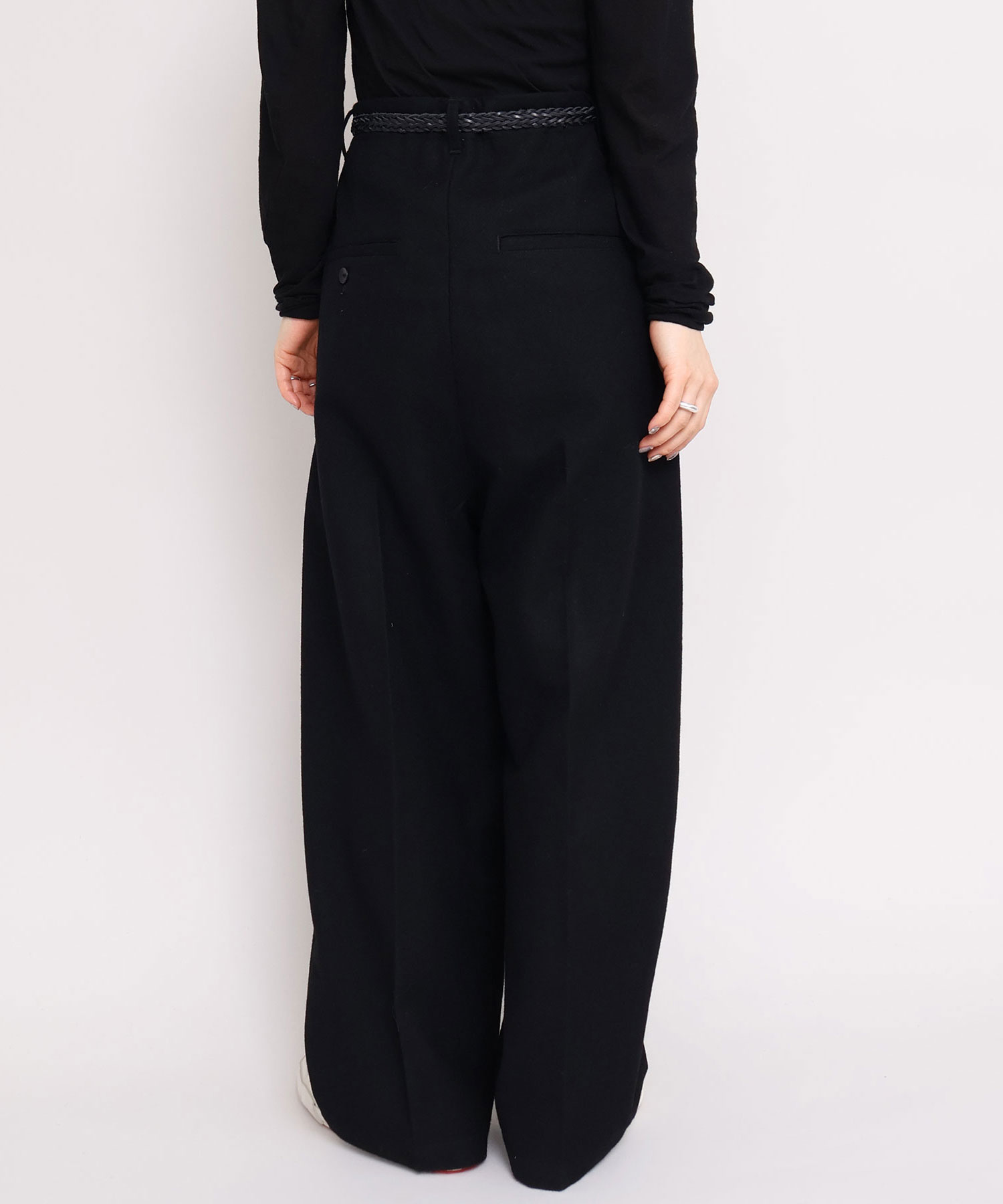 AMBIDEX Store 〇強縮ウール 2タックテーパード パンツ(F