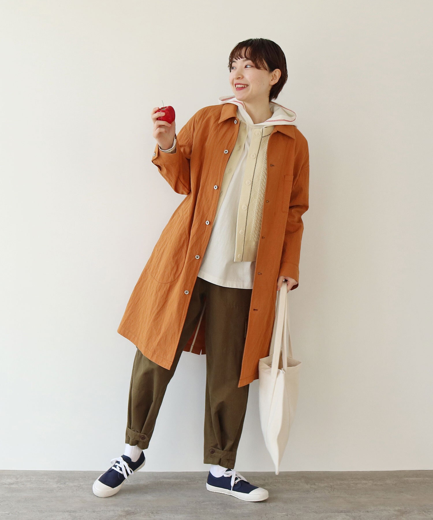 AMBIDEX Store 〇コットンナイロンウェザー EDODAKIステンカラーコート