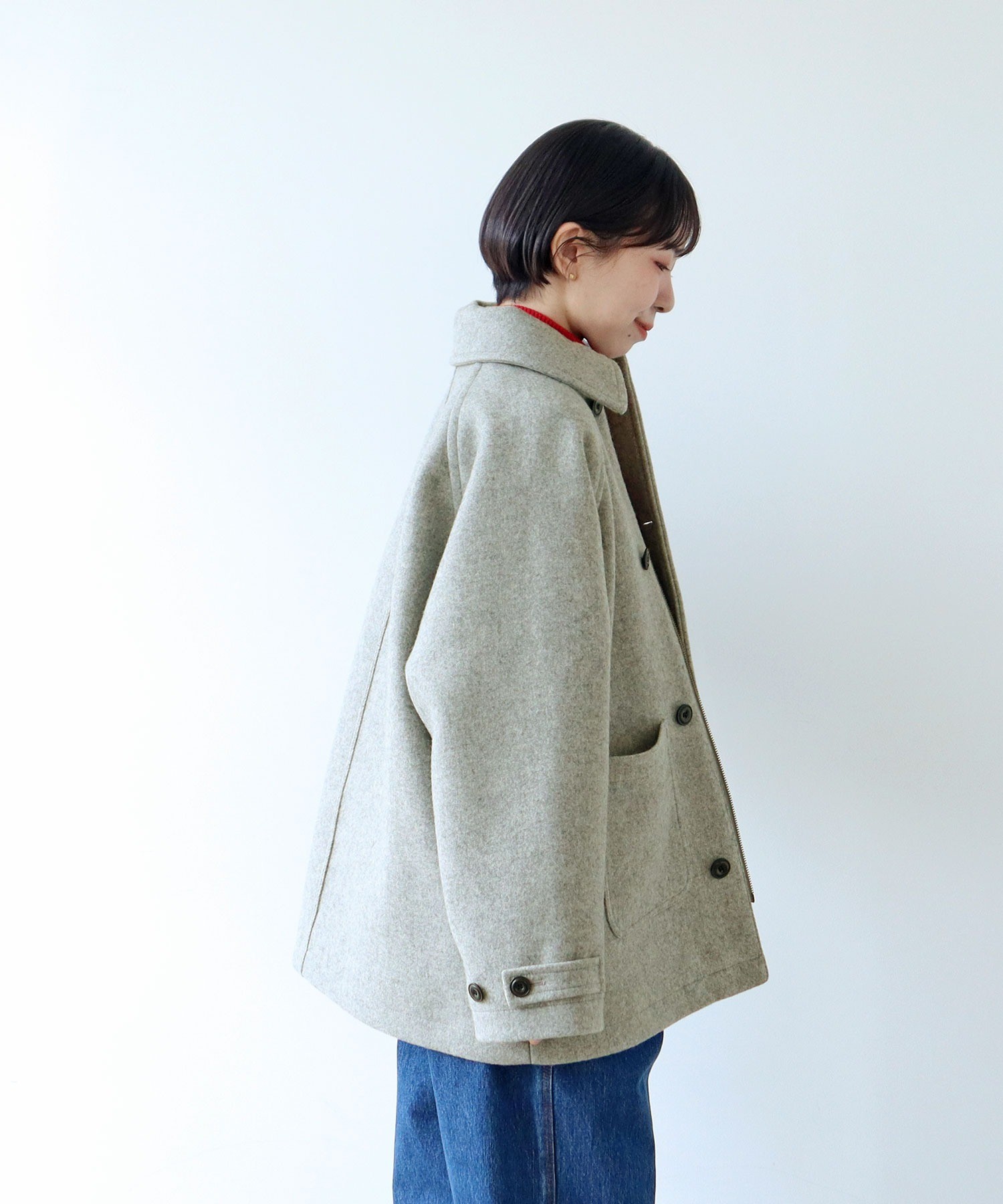 うみこページ AMBIDEX Store ○メルトンマリンコート(F グレー): PAR ICI