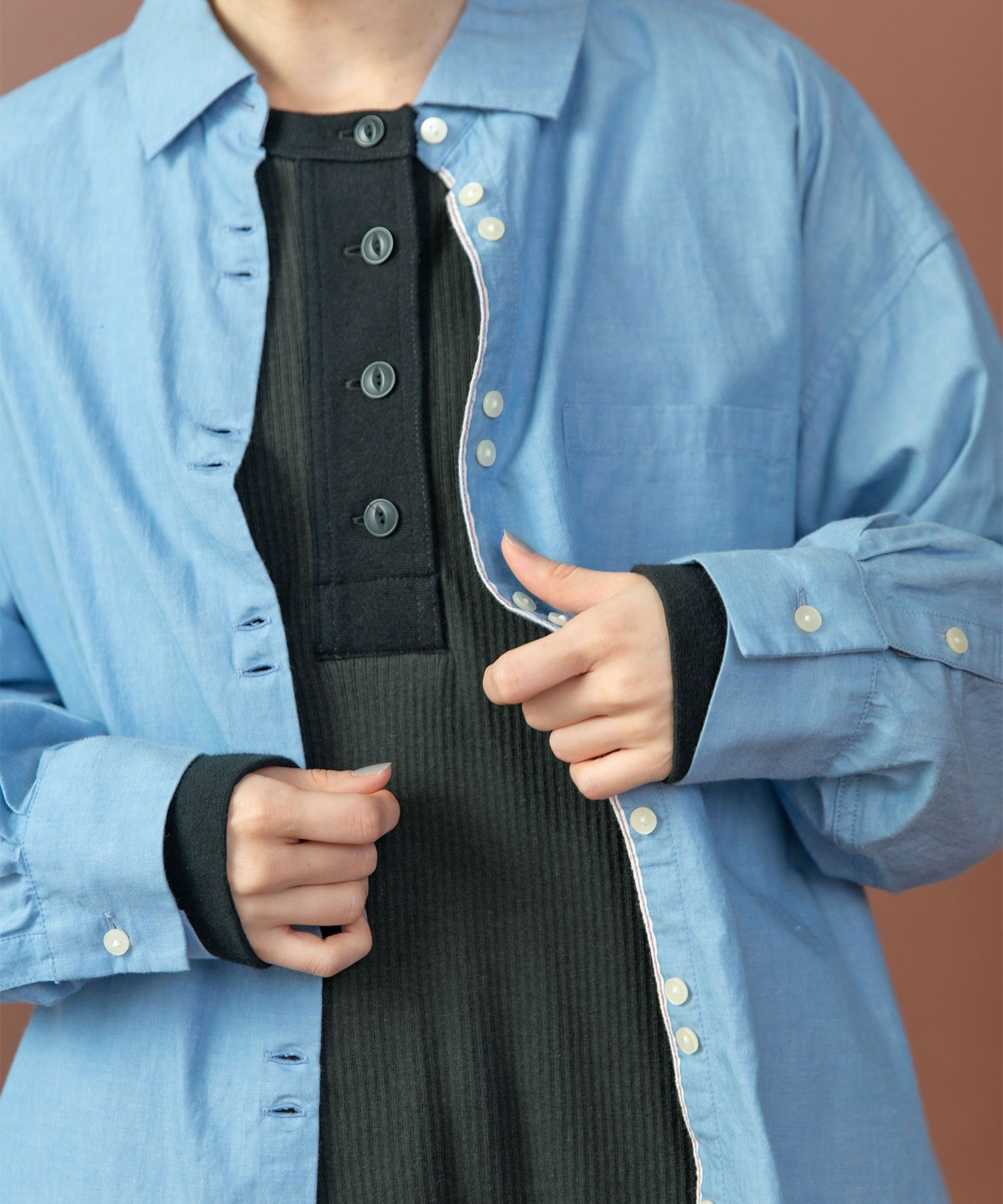 キキ　美品HERMES ネイビーフリース AMBIDEX Store ○スウェーデン軍 針抜きフライス ヘンリーネックプル