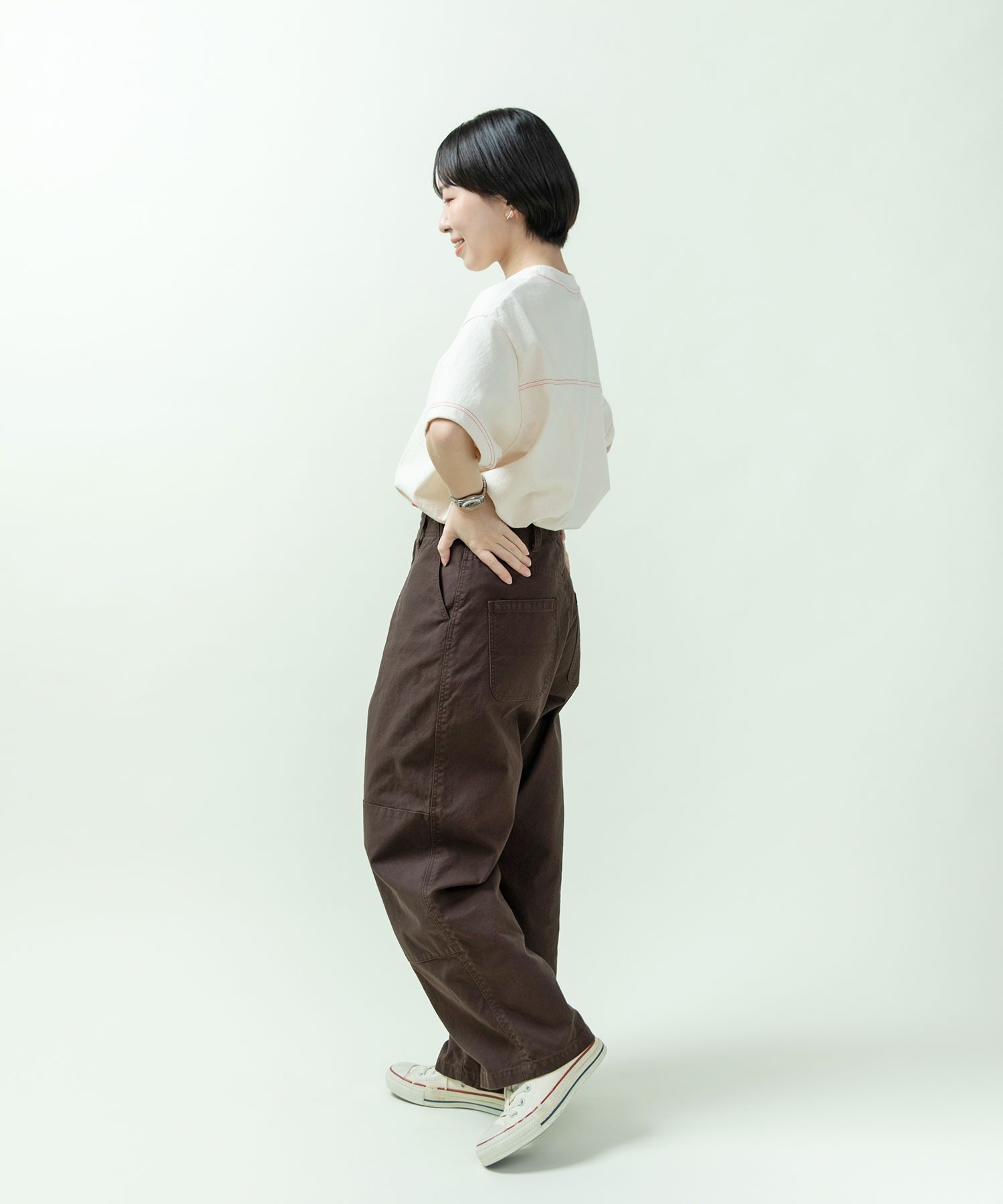 AMBIDEX Store ○ジャーマンダック ダブルニーパンツ(F ベージュ): PAR ICI