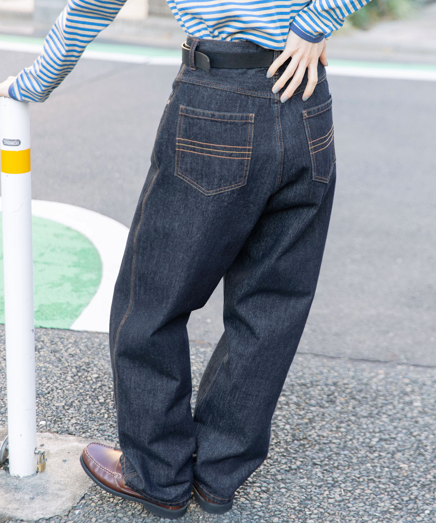 AMBIDEX Store 13OZデニム ストレートパンツ(M サックス): PAR ICI