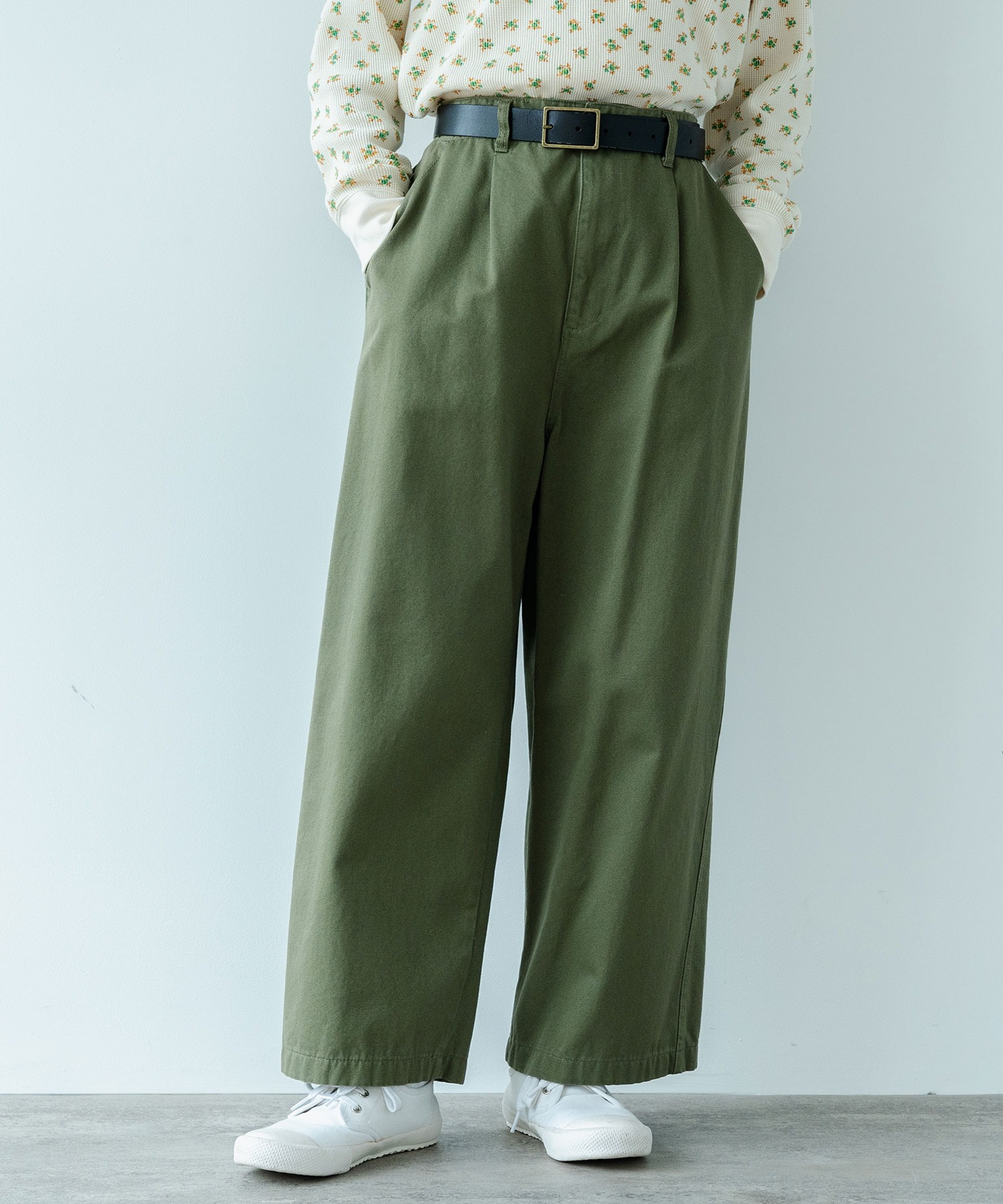 AMBIDEX Store △○チノ後ろゴム タックパンツ(F コン): PAR ICI