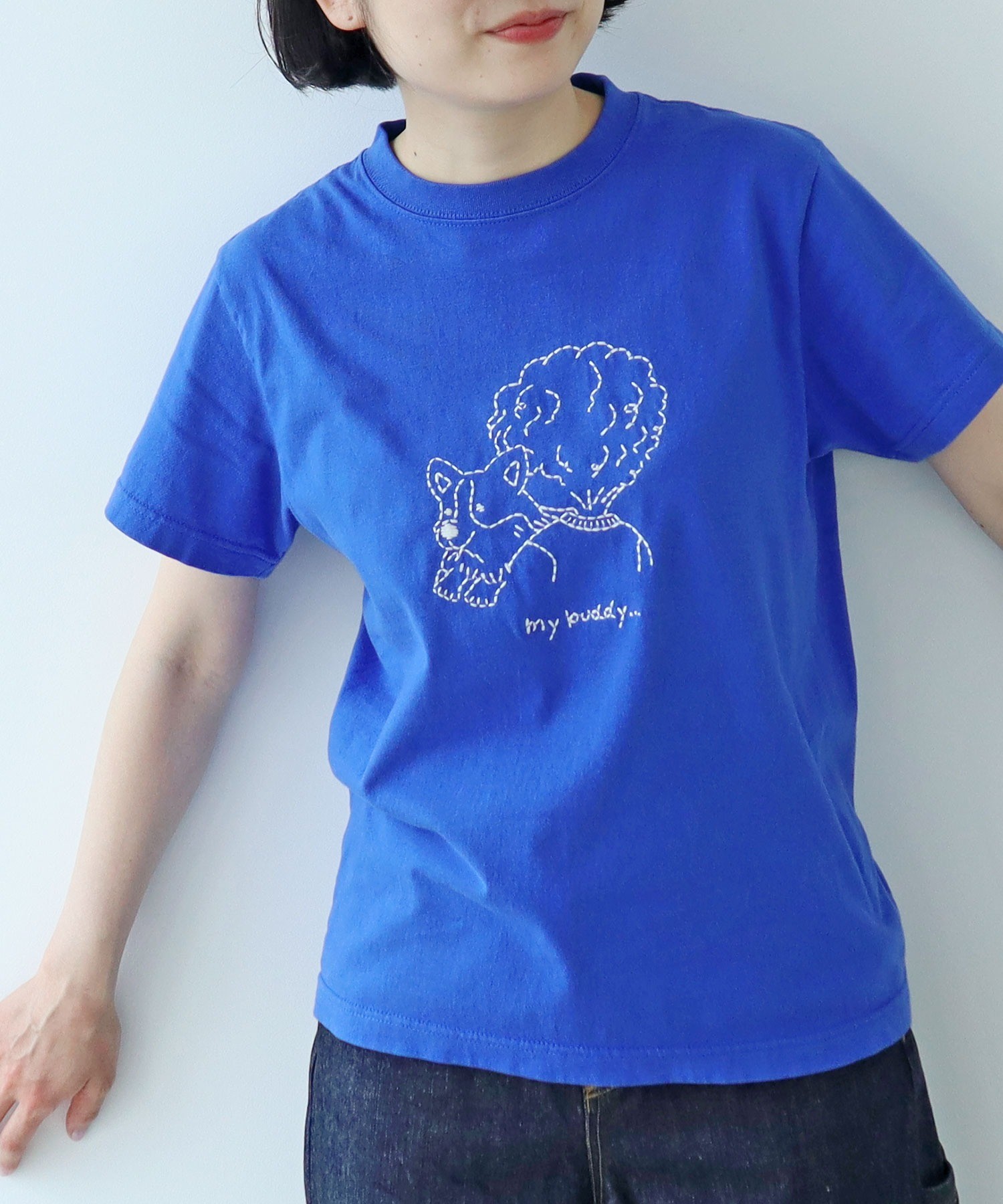 AMBIDEX Store ○【WEB別注】corgi & boy Tシャツ(F アオ): PAR ICI