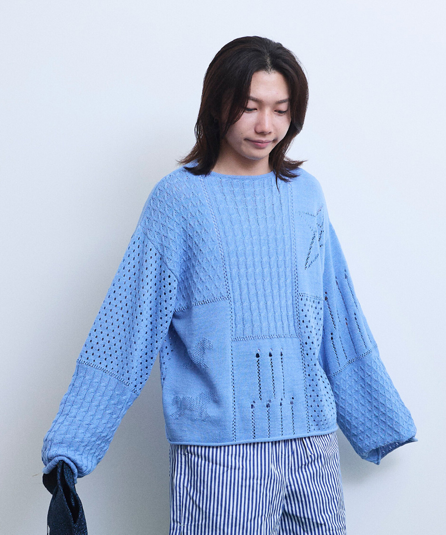 のん♪様オーダーページ AMBIDEX Store 【予約販売】〇COLLAGE KNIT プルオーバー(F SAX): FLAT