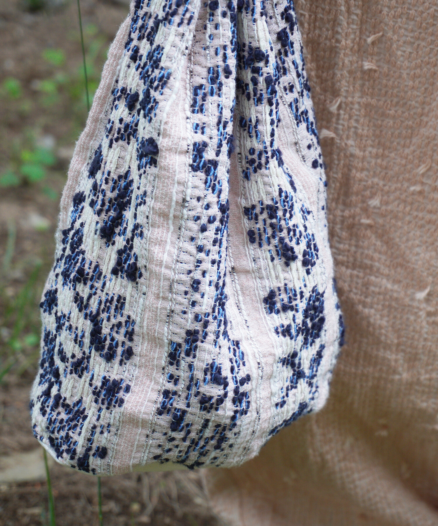 AMBIDEX Store 〇mix yarn jacquard 巾着バッグ(F ピンク): FLAT