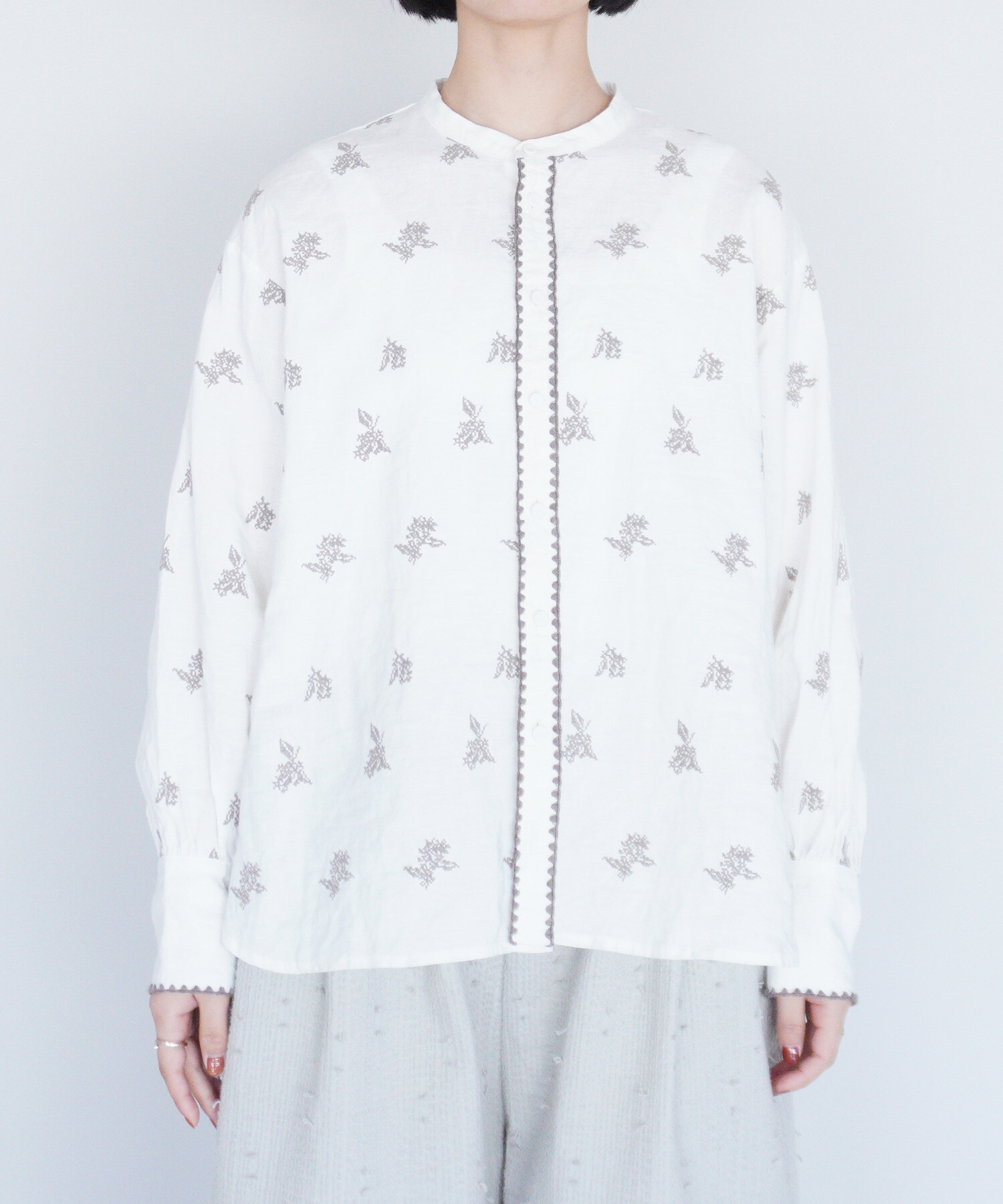 アルベロベロ　ブラウス OLLEBOREBLA アルベロベロ ジャガードブラウス ブタさん - メルカリ