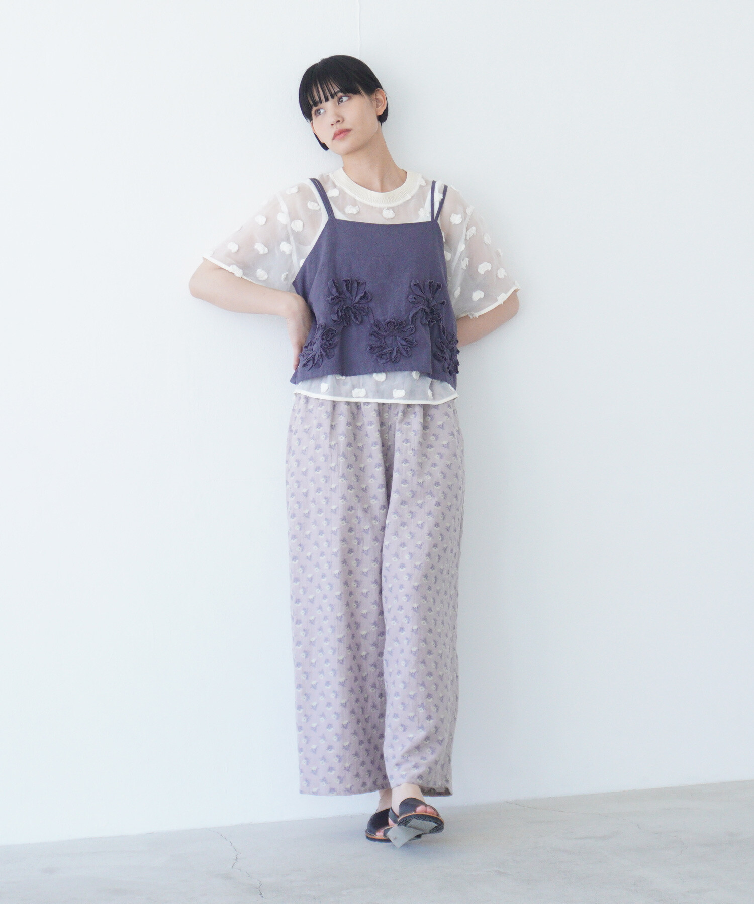 AMBIDEX Store 【予約販売】〇氷dot jacquard ブラウス(F クロ