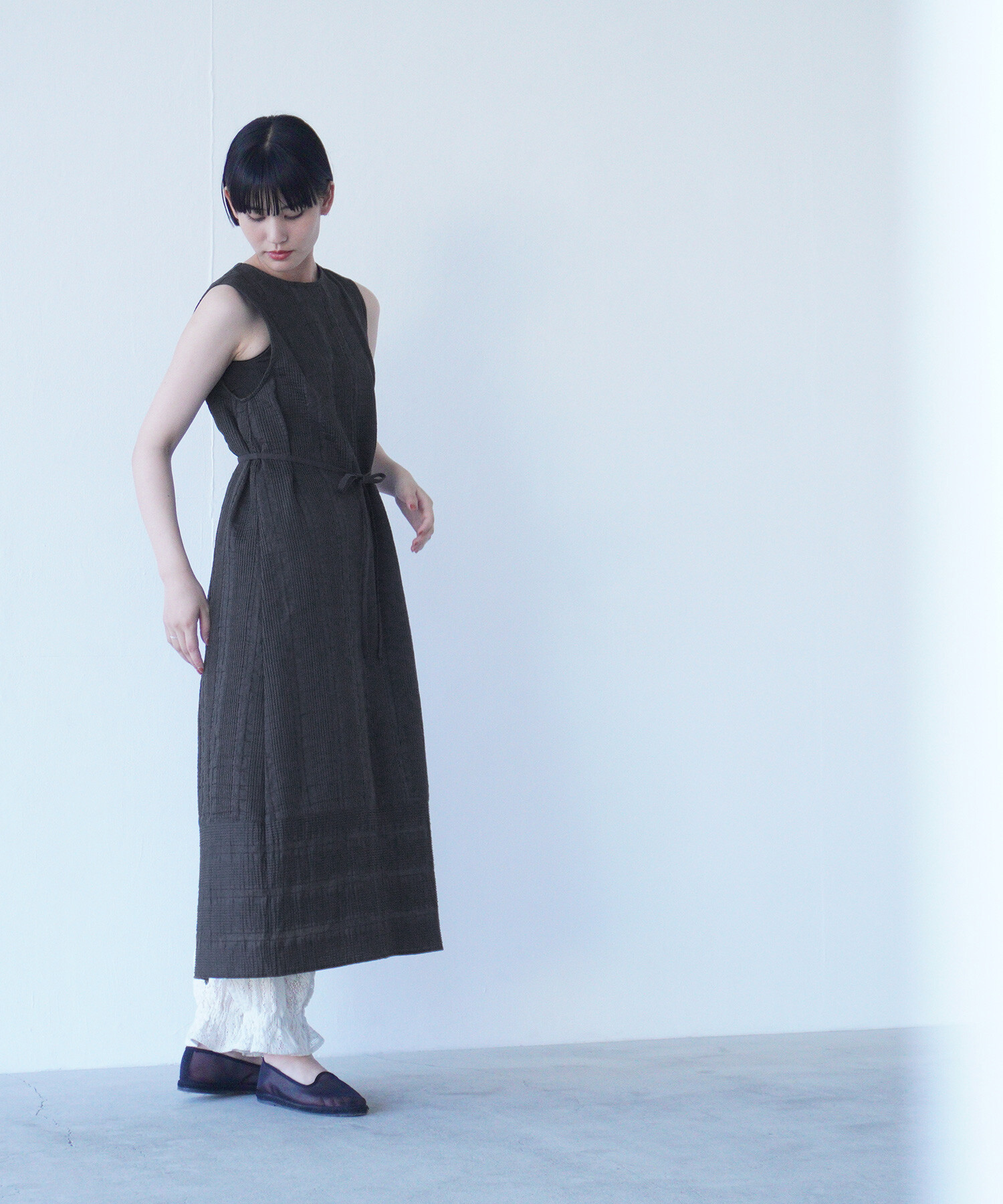 AMBIDEX Store △〇pintuck jacquard ベストワンピース(F