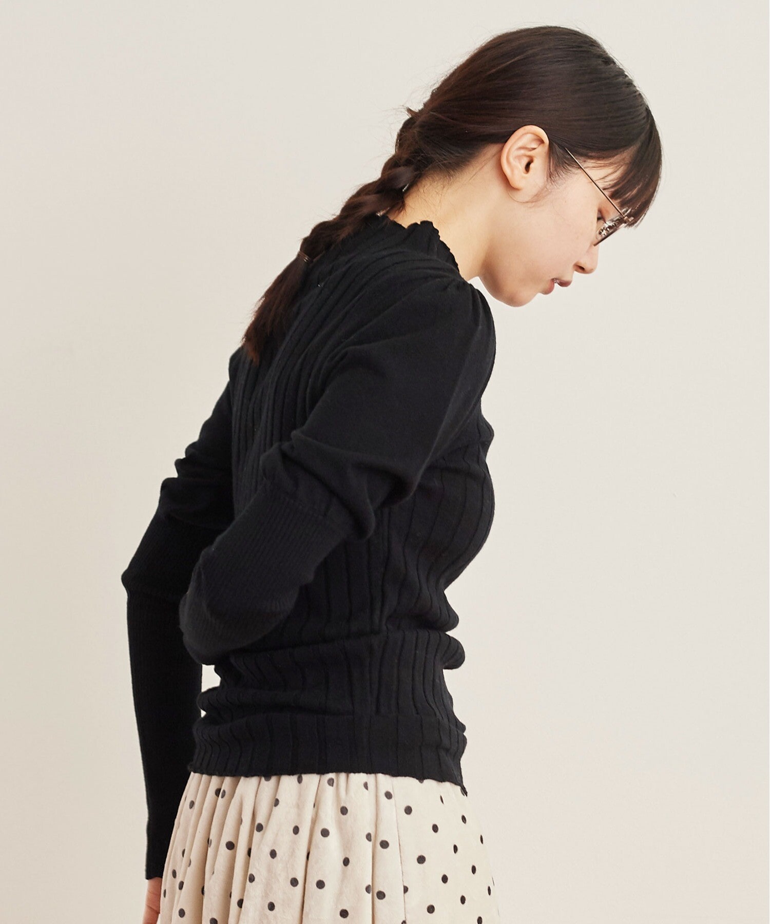 AMBIDEX Store ○Audrey パフ ニット(F black): l'atelier du savon