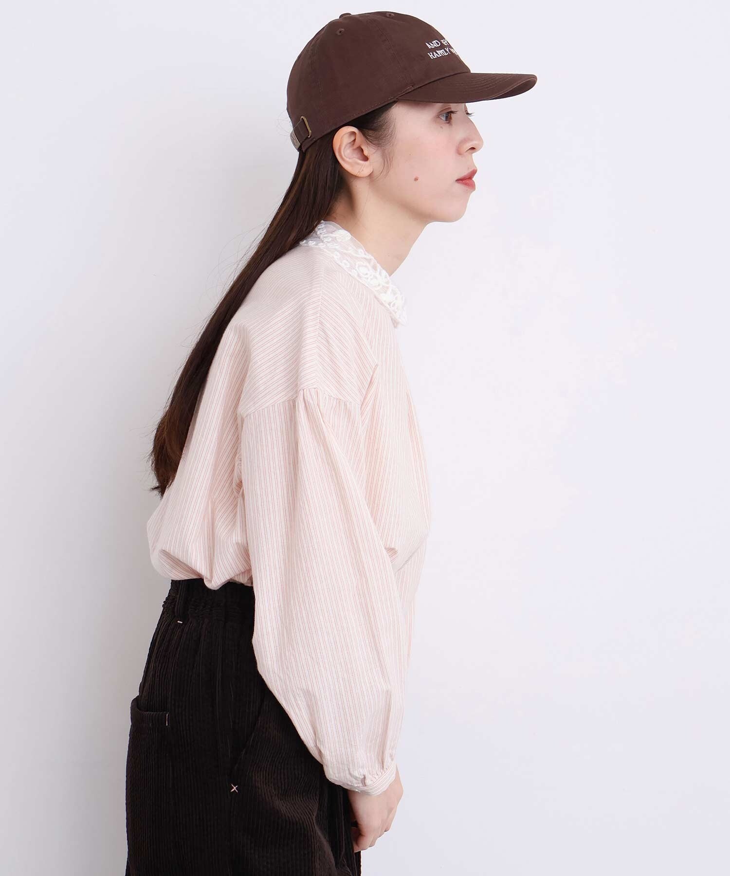 AMBIDEX Store ○いちごのコード刺繍 重なる襟ブラウス(F シロ): l