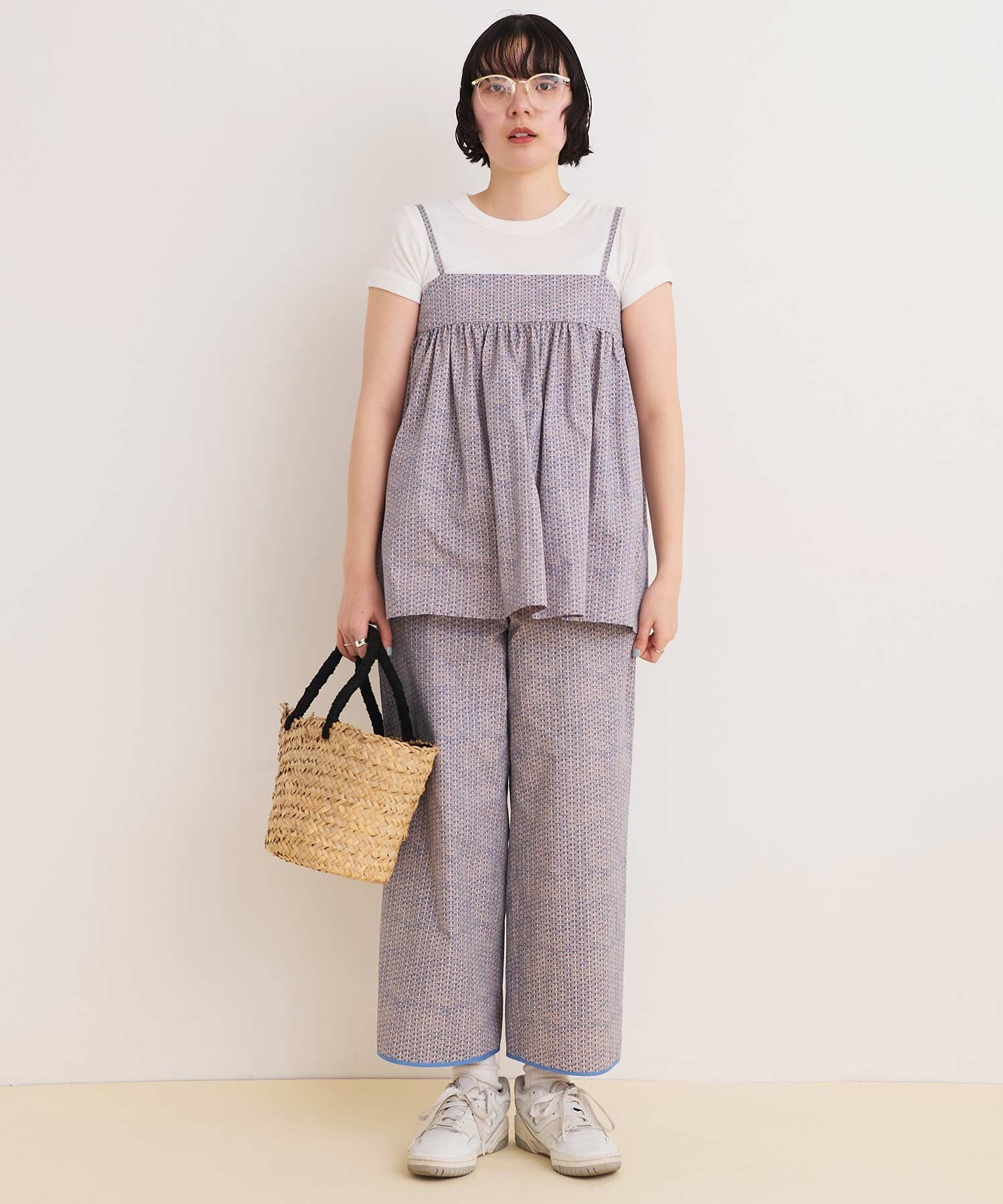 AMBIDEX Store 〇BASKET print キャミブラウス(F チャ): l AMBIDEX Store 〇BASKET print キャミブラウス(F チャ): l
