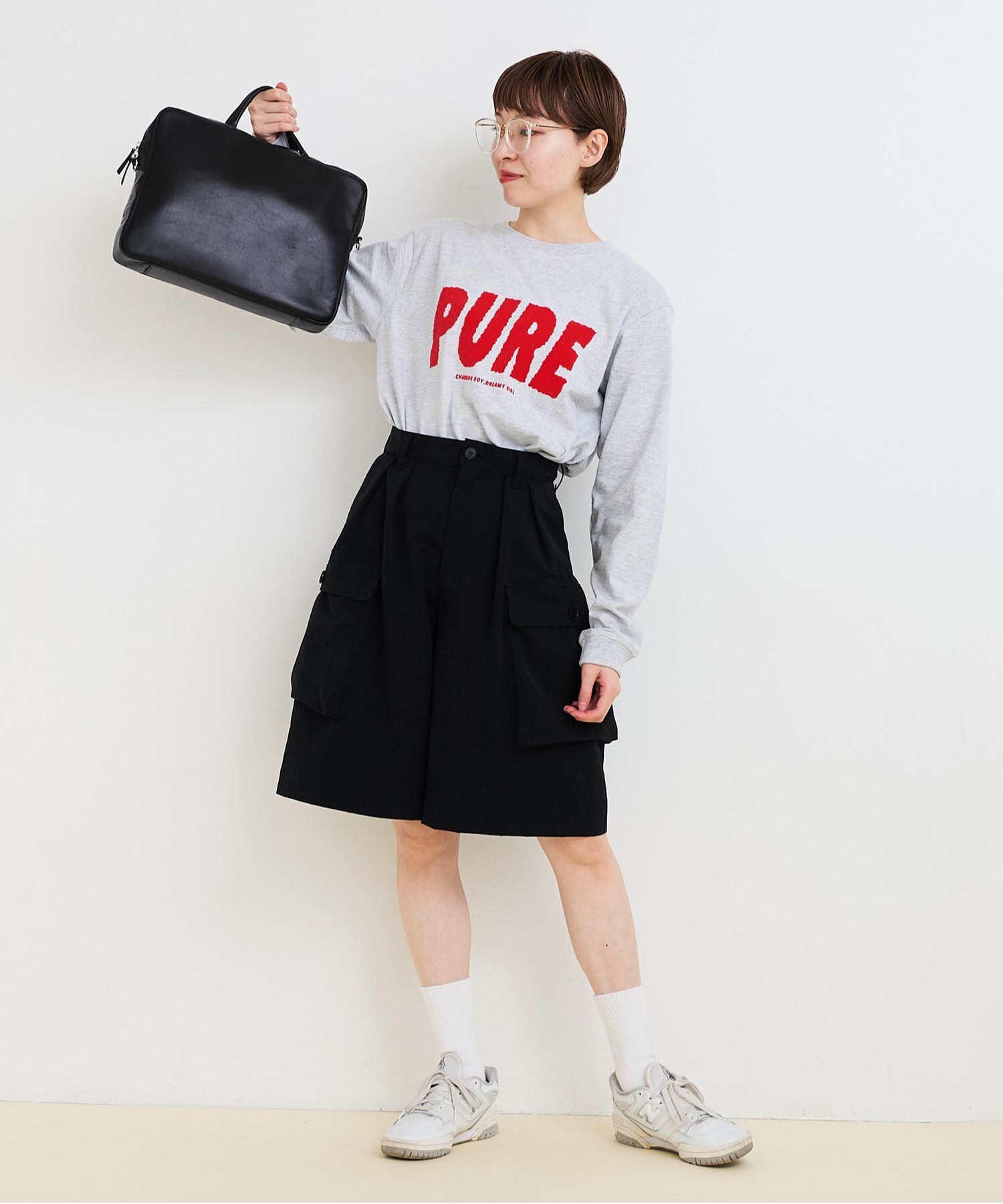 AMBIDEX Store △○PURE プリント ロンT(F グレー): l'atelier AMBIDEX Store △○PURE プリント ロンT(F グレー): l'atelier