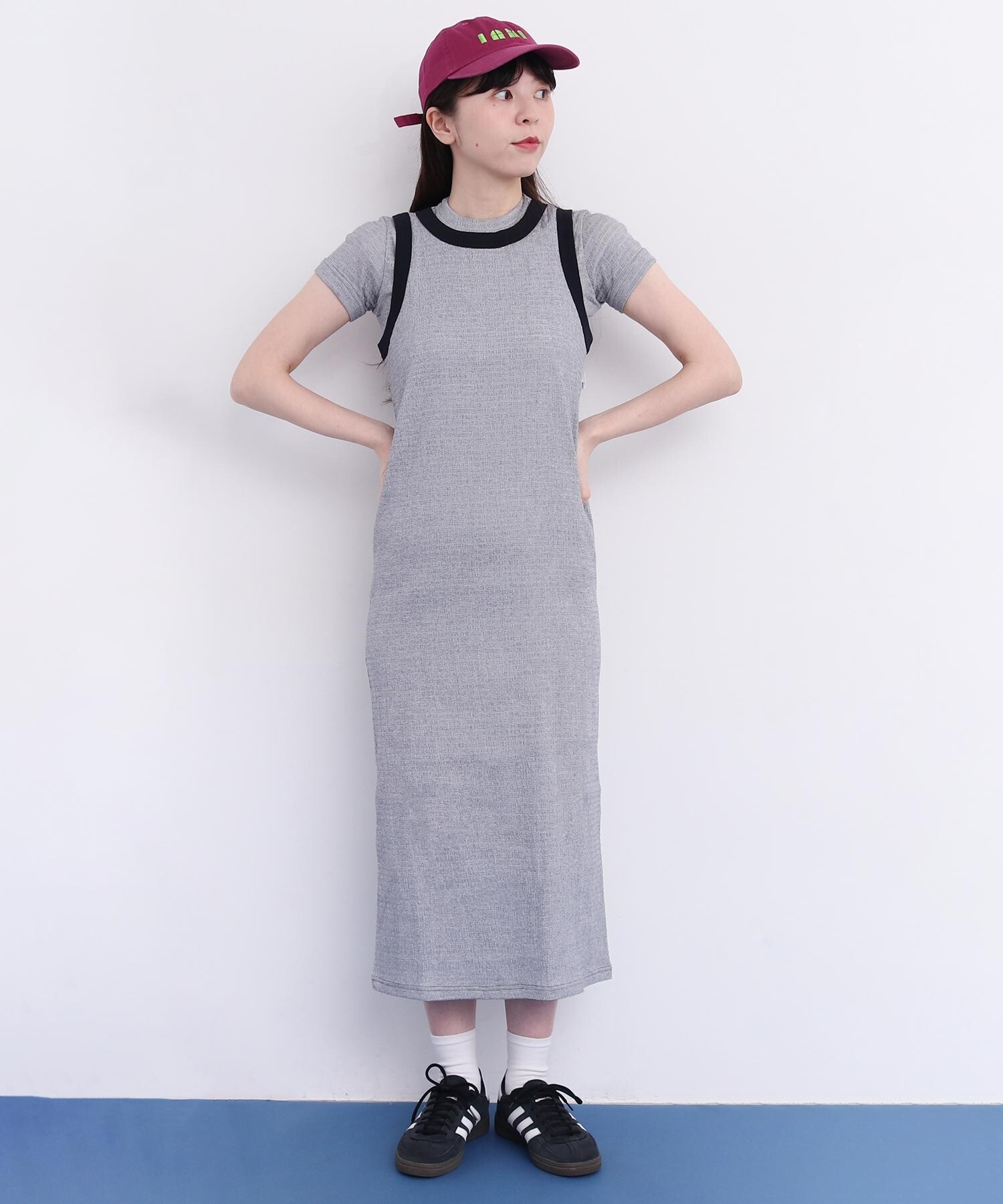 AMBIDEX Store HOSO pitch Border ワンピース(F グリーン): l