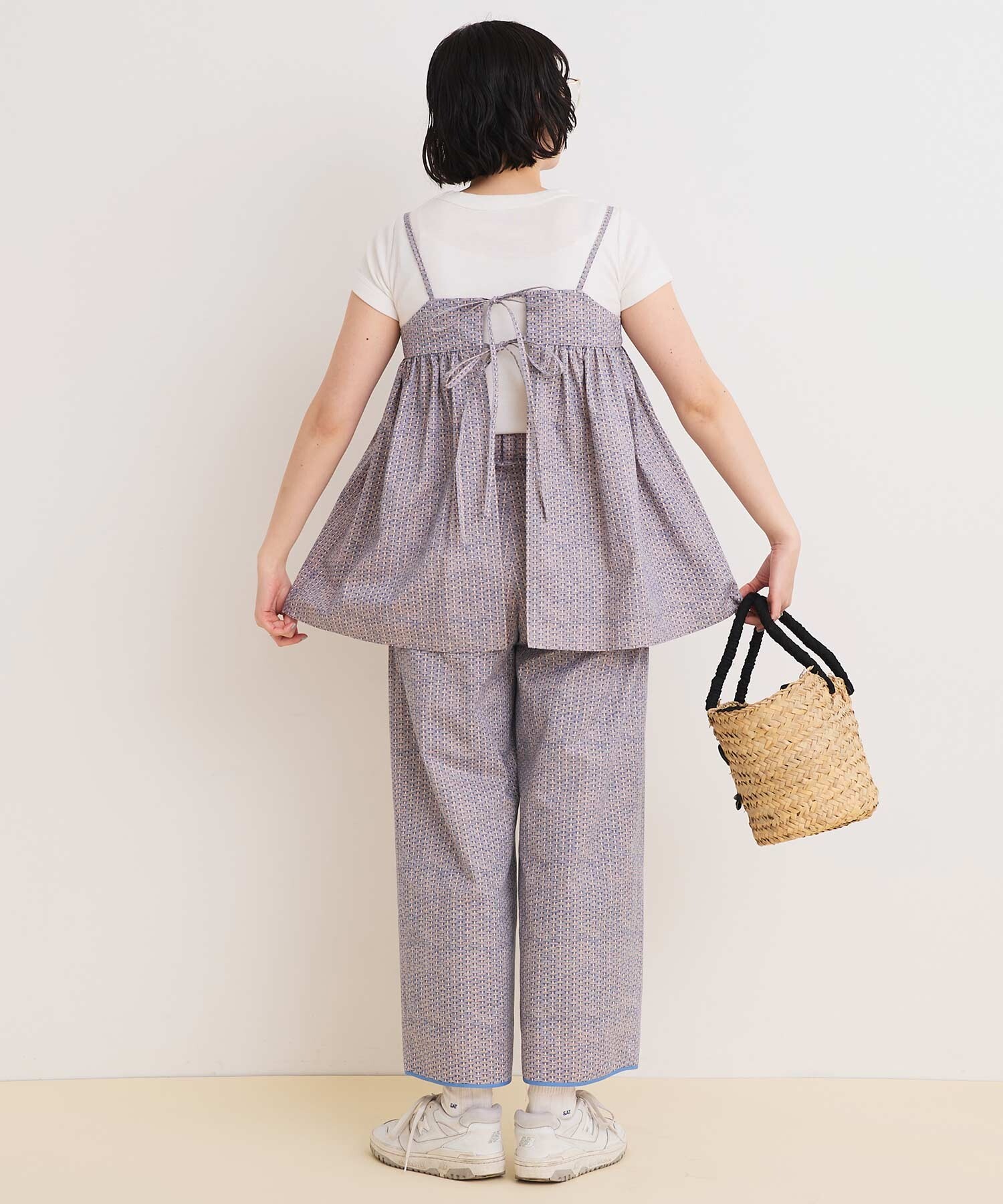 AMBIDEX Store 〇BASKET print マルポケット パンツ(F アオ): l