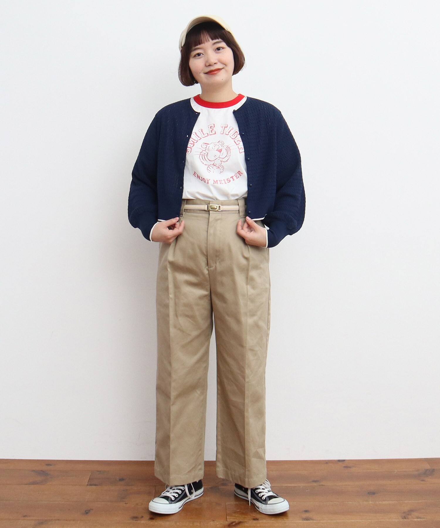 AMBIDEX Store ○coolcottonケーブル編み ショートクルーネック AMBIDEX Store ○coolcottonケーブル編み ショートクルーネック
