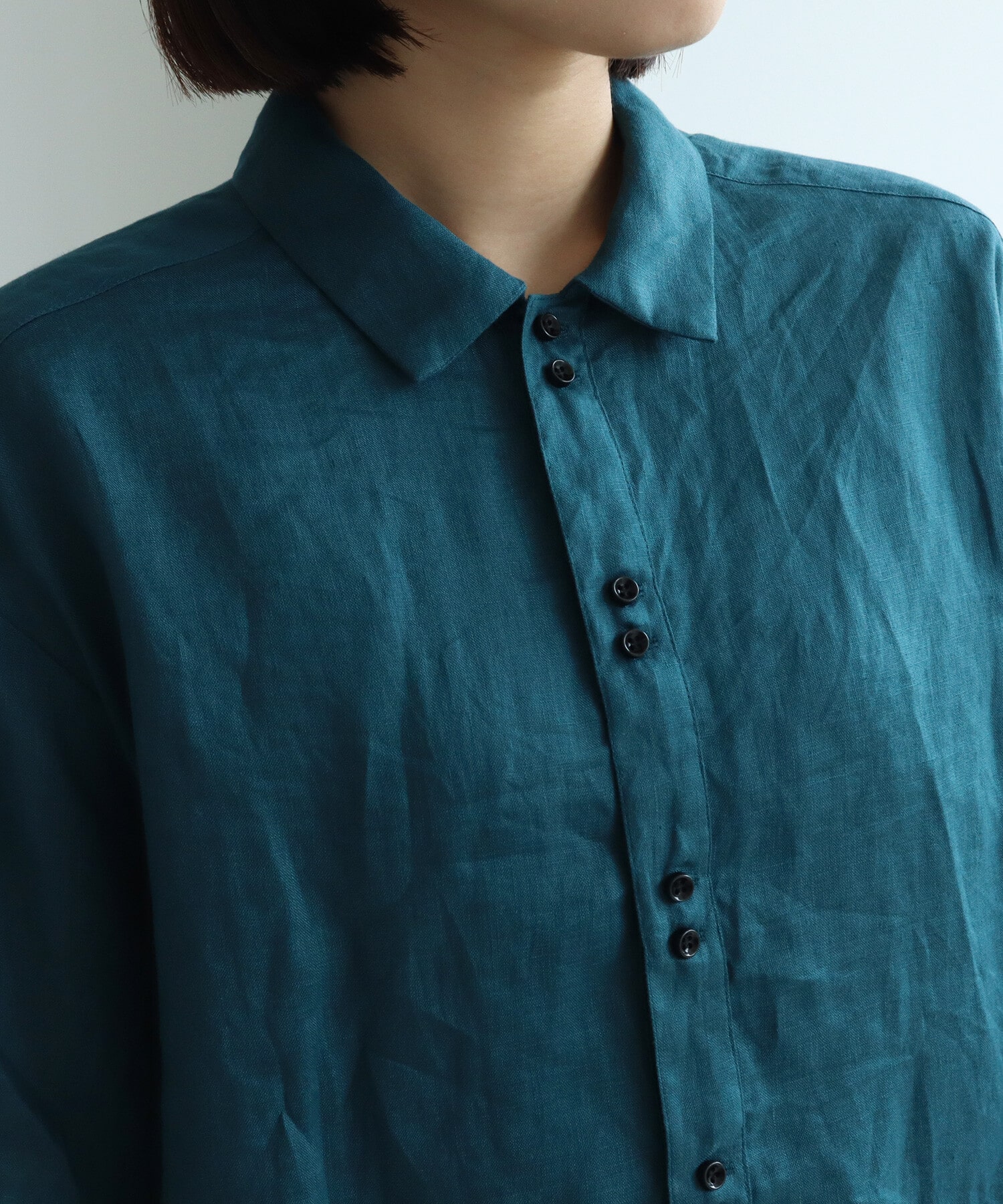 AMBIDEX Store △60s フレンチリネン boy shirt(F アカ): bulle de savon