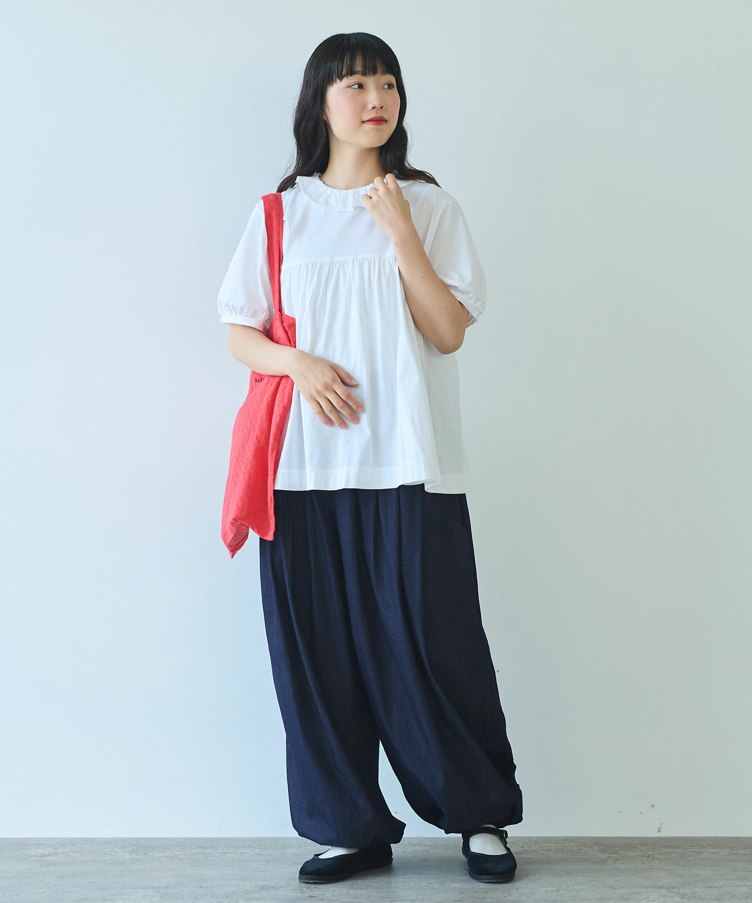 AMBIDEX Store 〇 60/2 シルケット天竺 フリルカラー プル
