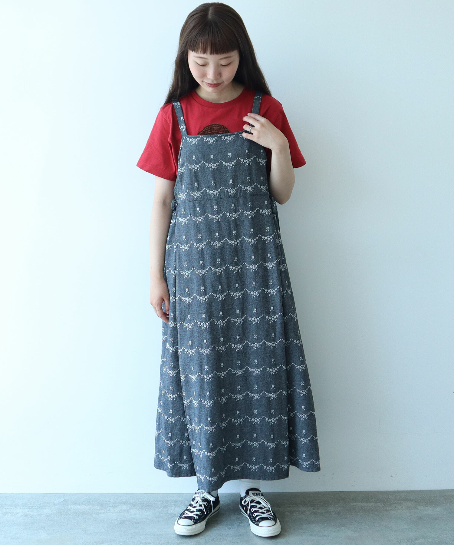 AMBIDEX Store △〇 デニム調 hana ジャカード ワンピース(F