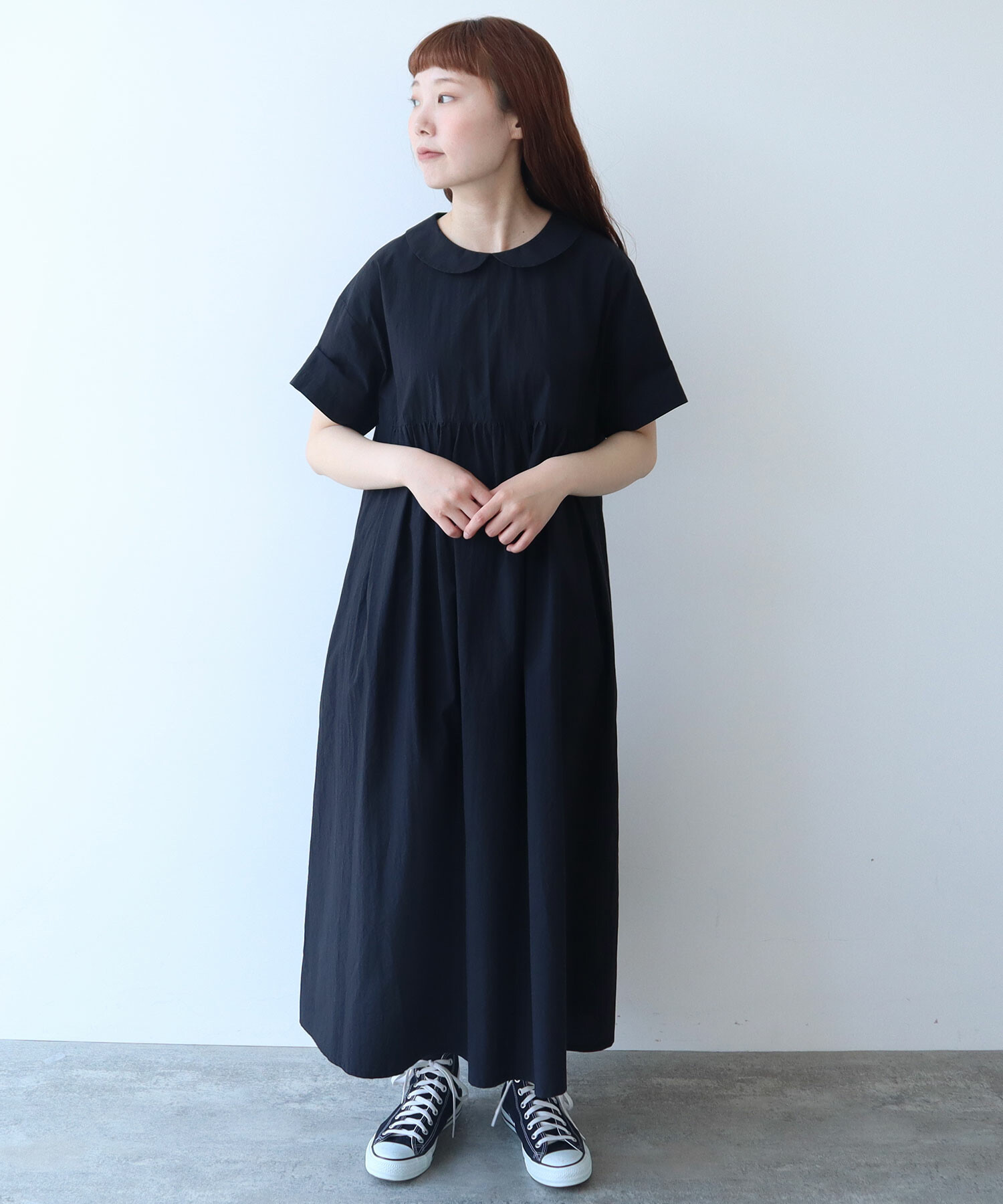 ❤︎ルネ 取り外し可能　白襟　半袖　ワンピース❤︎ Reneルネ☆新品☆白襟長袖ワンピース 2024 34 黒 - メルカリ