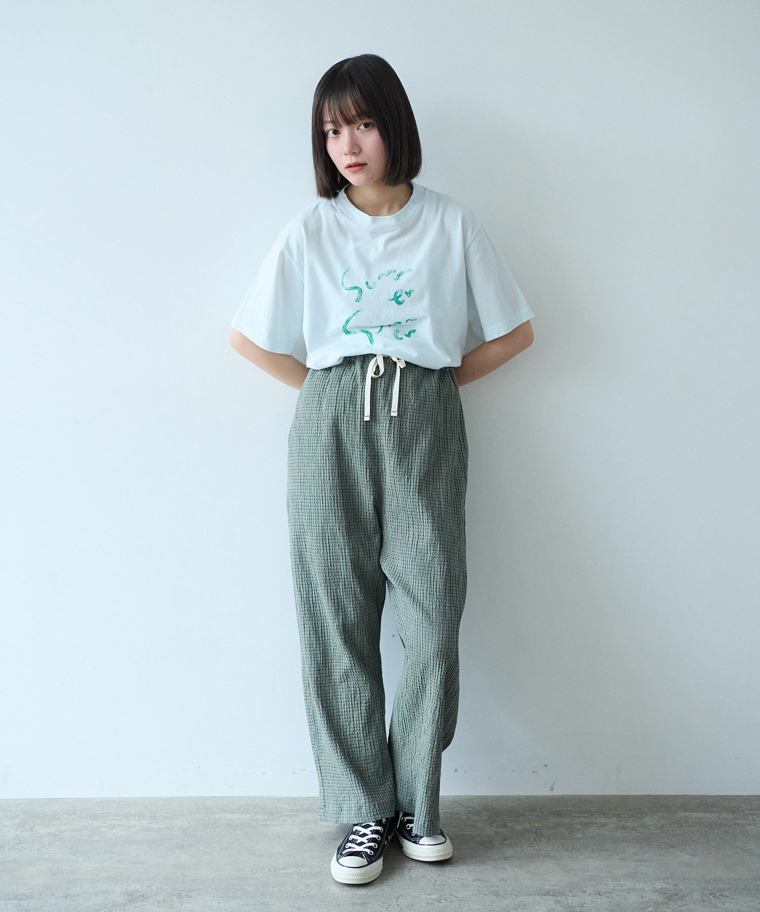 AMBIDEX Store ○ mini check イージーパンツ(F コン): bulle de savon