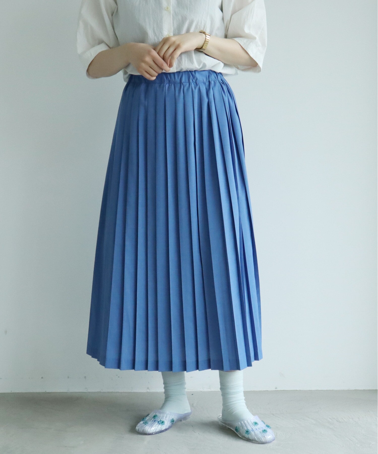 AMBIDEX Store △プリーツロングスカート(F カーキ): bulle de savon