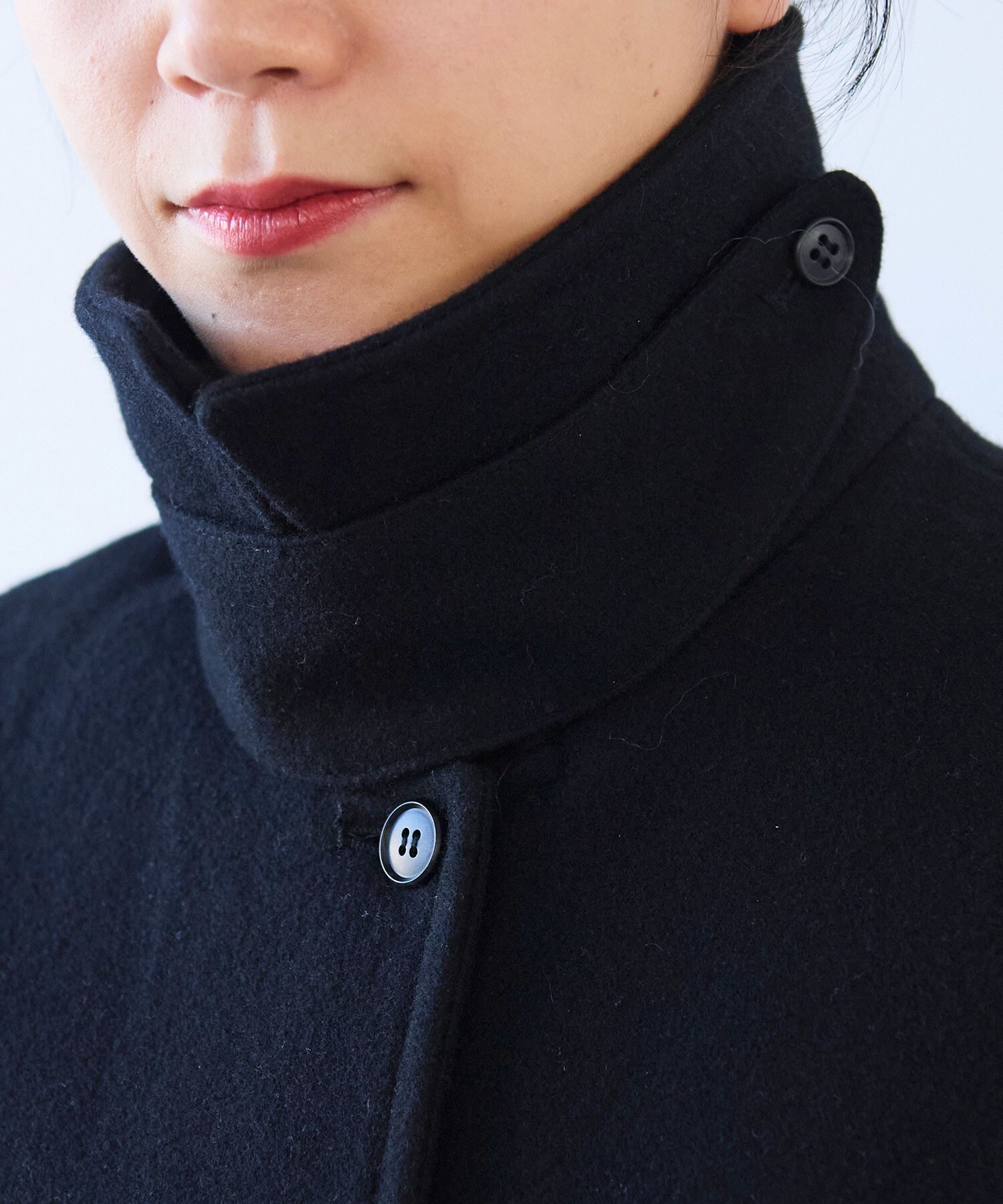 AMBIDEX Store ○ウールsuper100 bal collar cocoonコート (F グレー