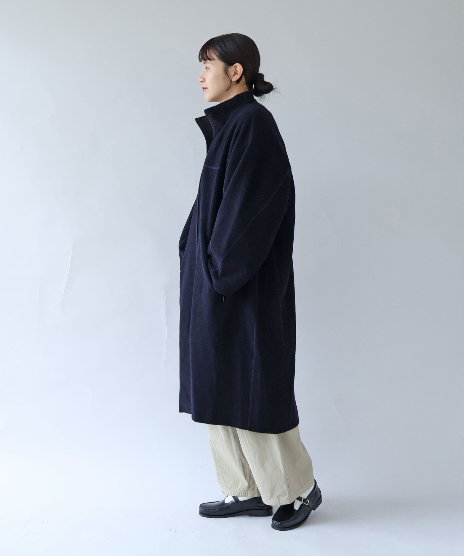 AMBIDEX Store ○コットンウールカシミアボア コクーンコート (F