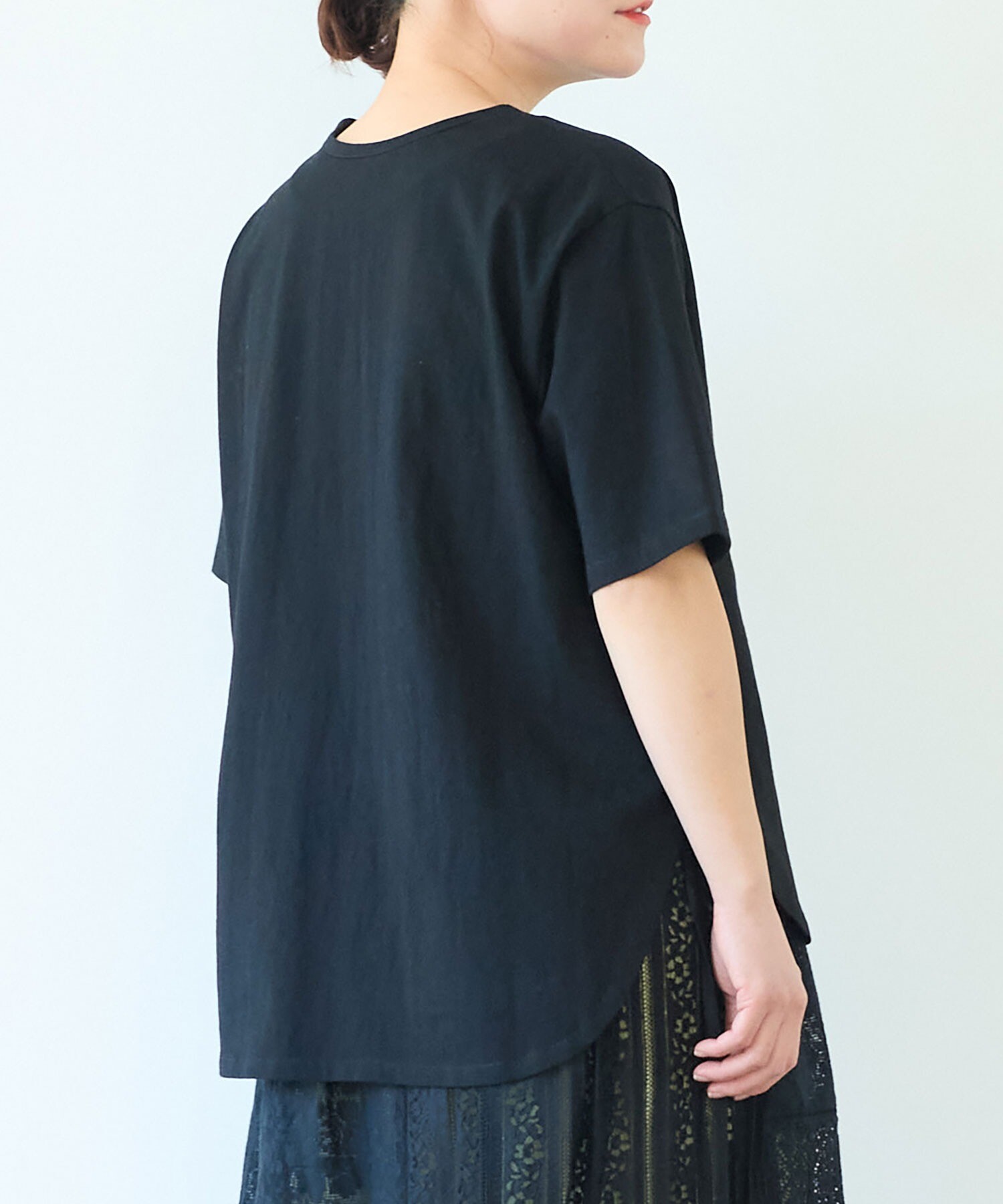 AMBIDEX Store 【予約販売】○コットンレース刺繍Tシャツ(F シロ