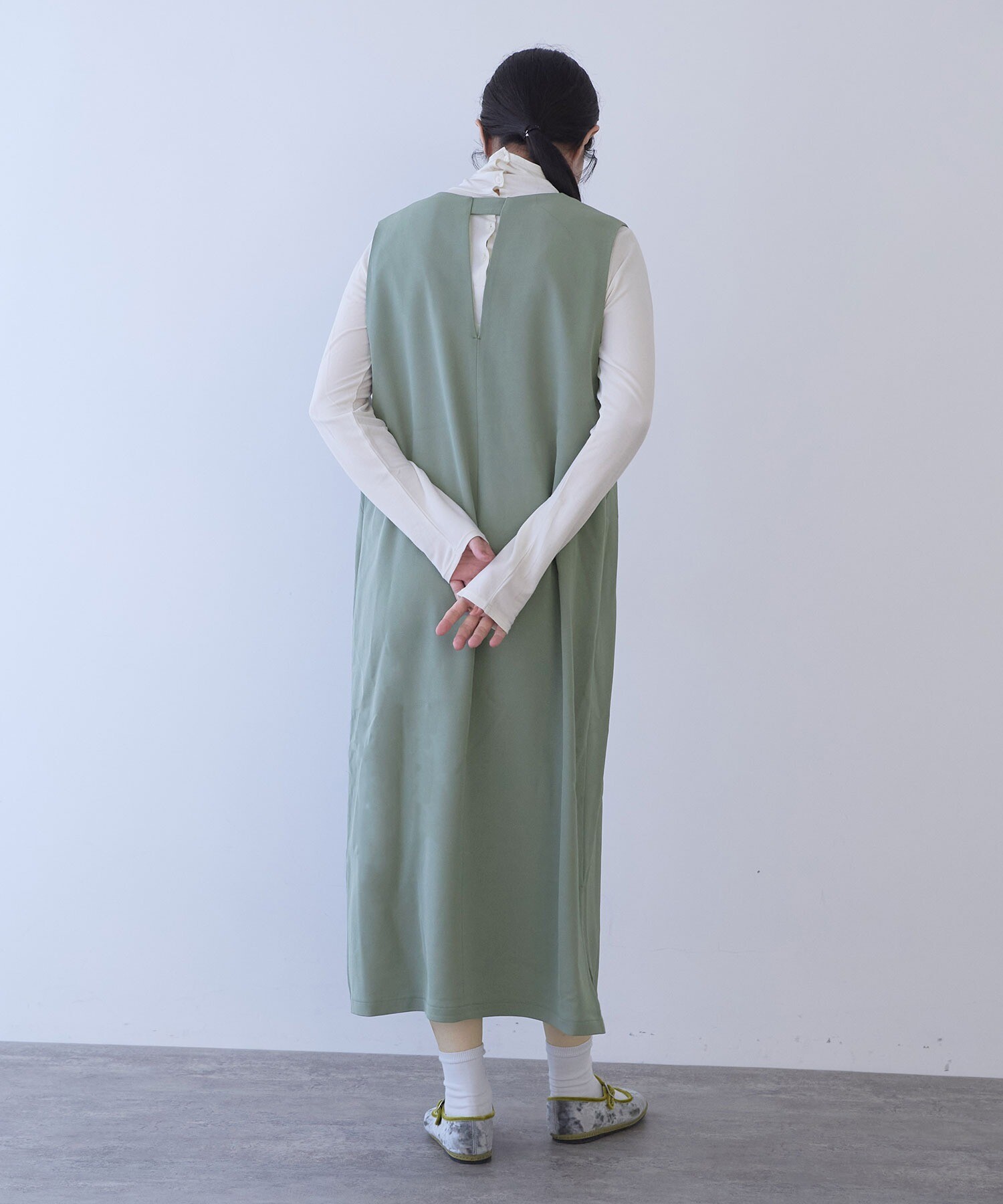 AMBIDEX Store ○レーヨンウール slit neck jumper スカート(F