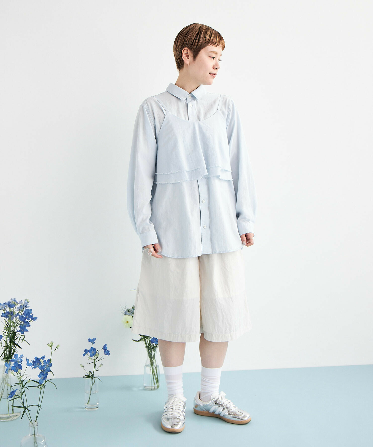 すみよし太郎 AMBIDEX Store 80/2 cyro spun OX CAMISOLE(F シロ): buoybuoy