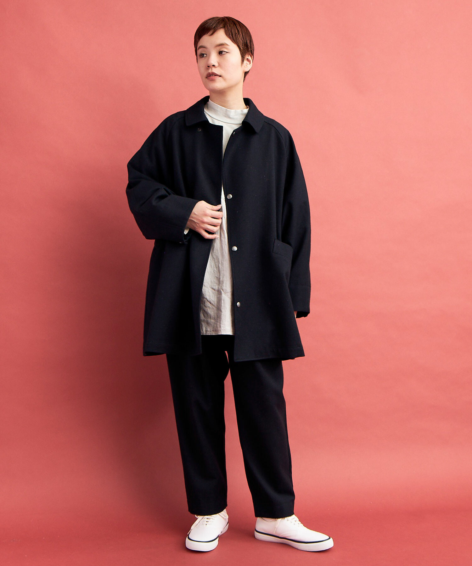 AMBIDEX Store 【予約販売】○POP TWEED DOLMAN コート(F NAVY
