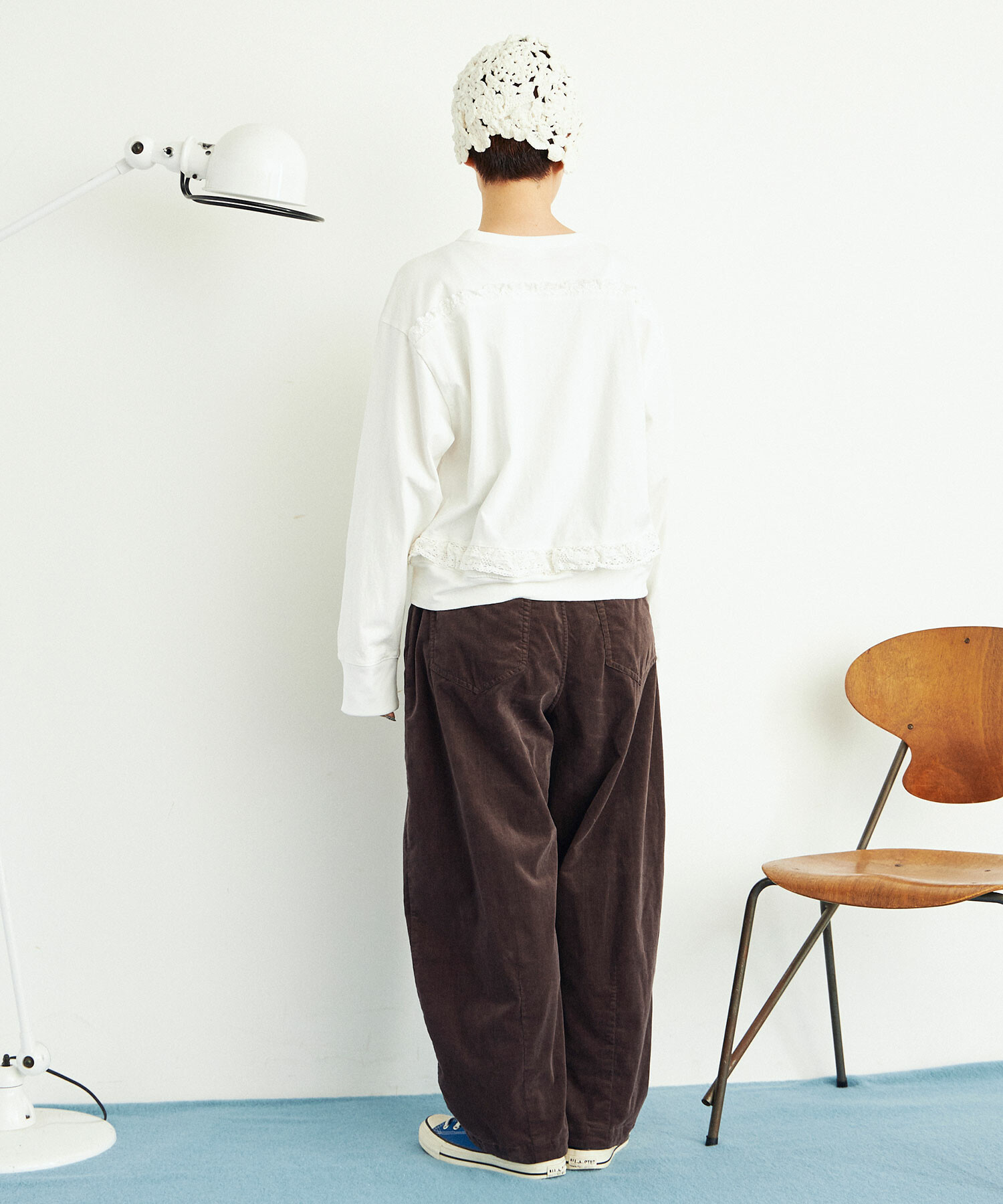 AMBIDEX Store ○cotton lace SHORT プルオーバー(F WHITE