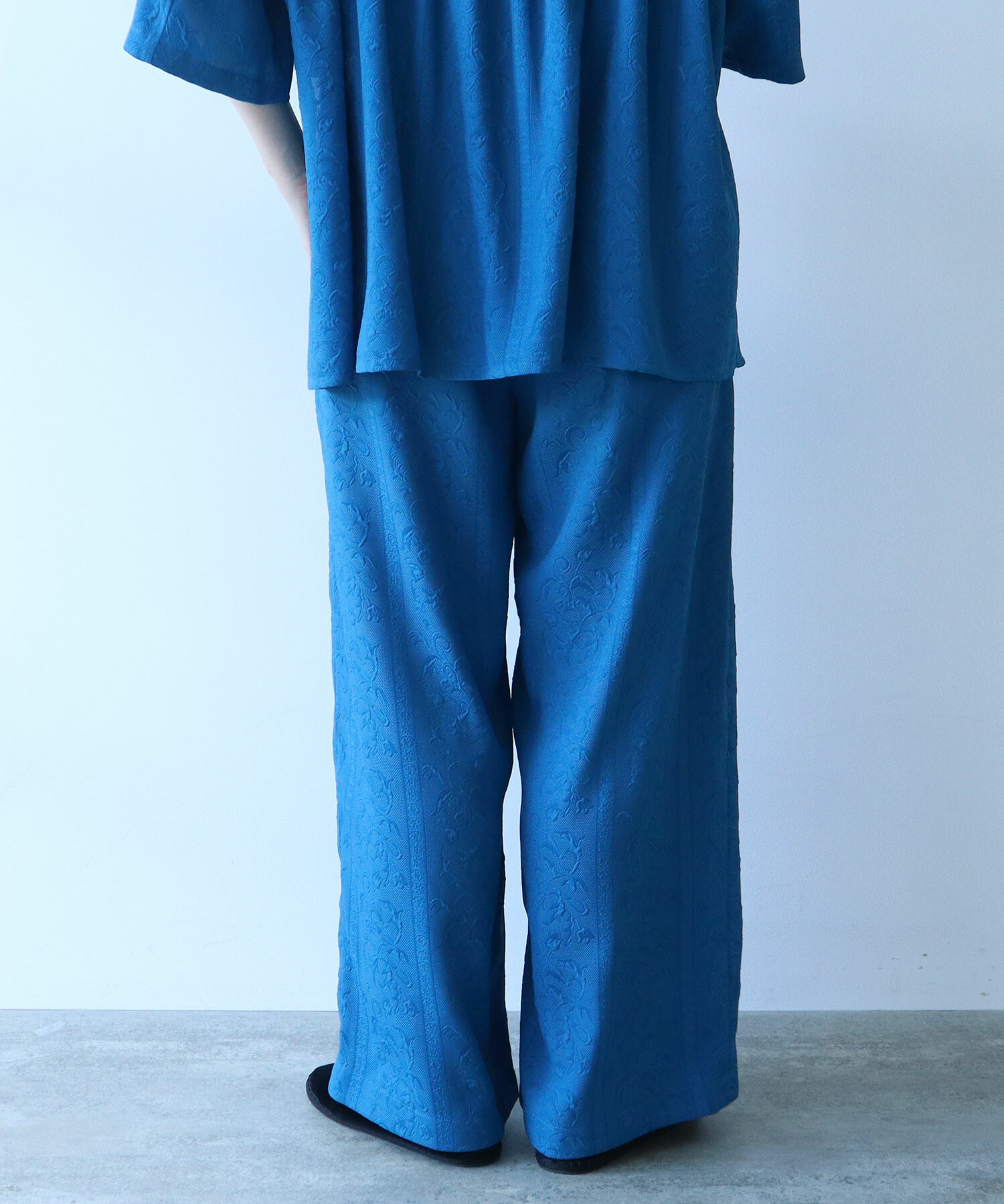 AMBIDEX Store ○botanical stripe パンツ(F LIGHT BLUE): buoybuoy