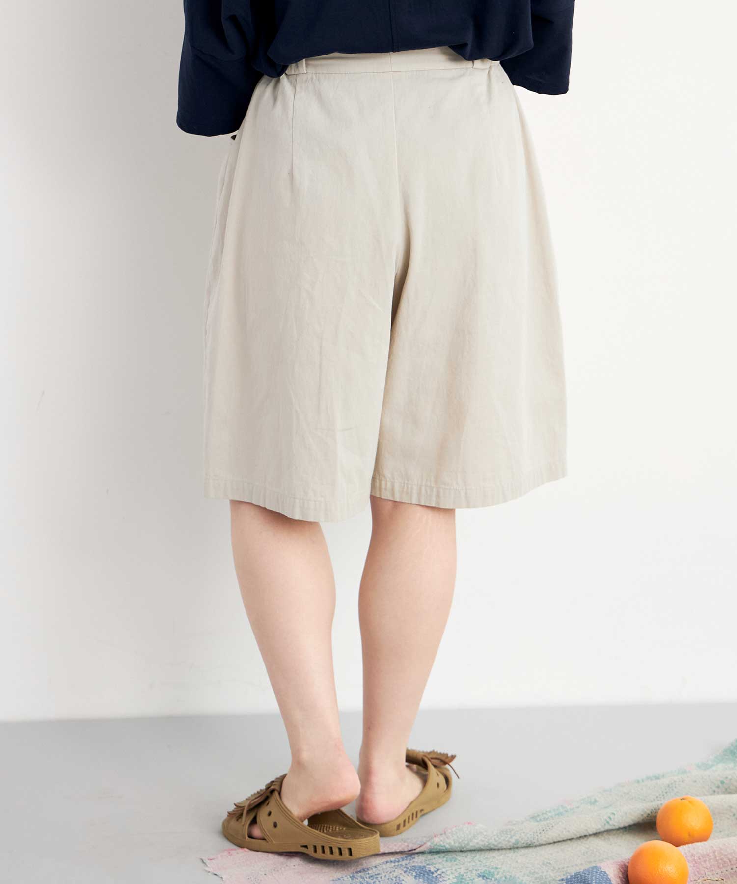 AMBIDEX Store 強撚TWILL SHORT パンツ(F クロ): FLAT-cic-HATENA