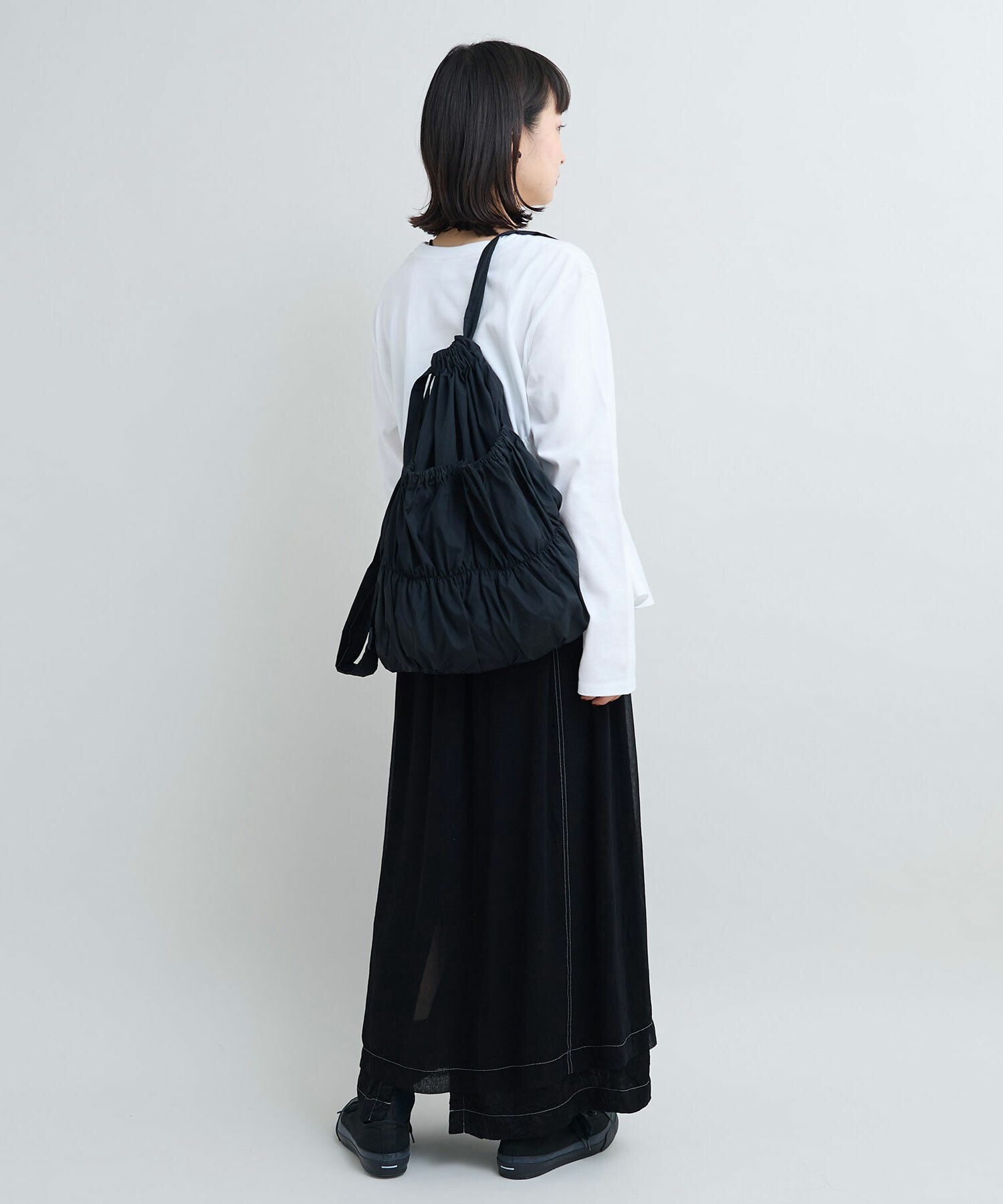 AMBIDEX Store ナイロンタフタ ナップサック(F クロ): iki