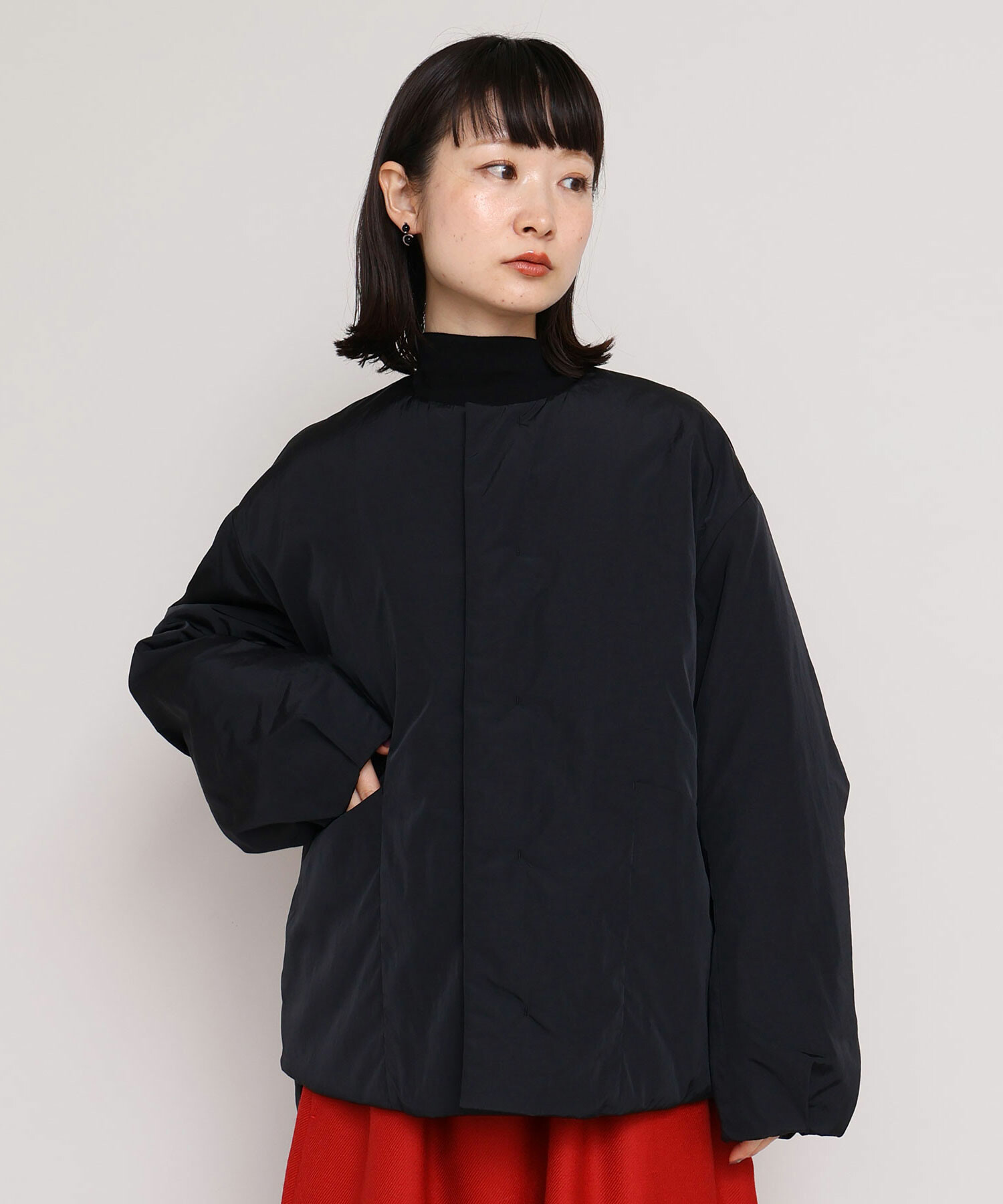 AMBIDEX Store 〇ナイロン流し染め ショートコート(F クロ): iki