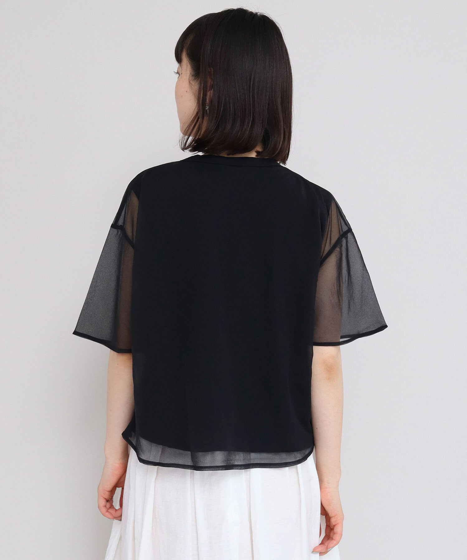AMBIDEX Store 〇GV天竺 レイヤードTシャツ(F シロ): iki