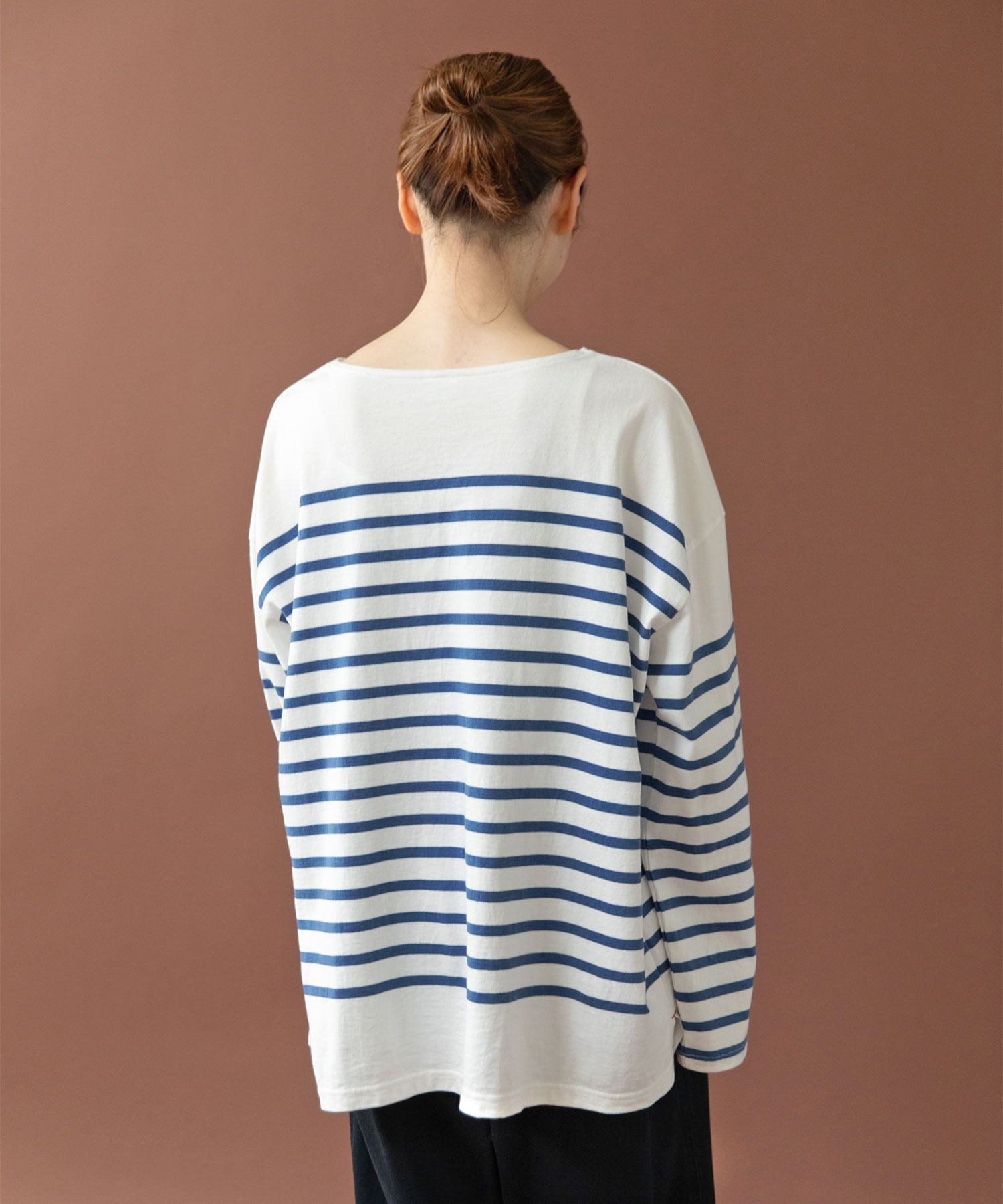 AMBIDEX Store ○パネルボーダー ボートネックプルオーバー(F